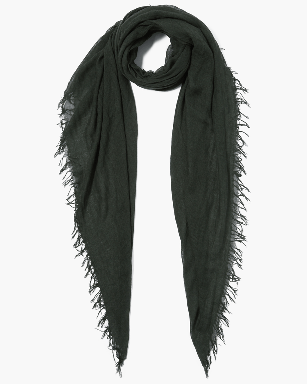 Cashmere & Silk Scarf in Kombu Green