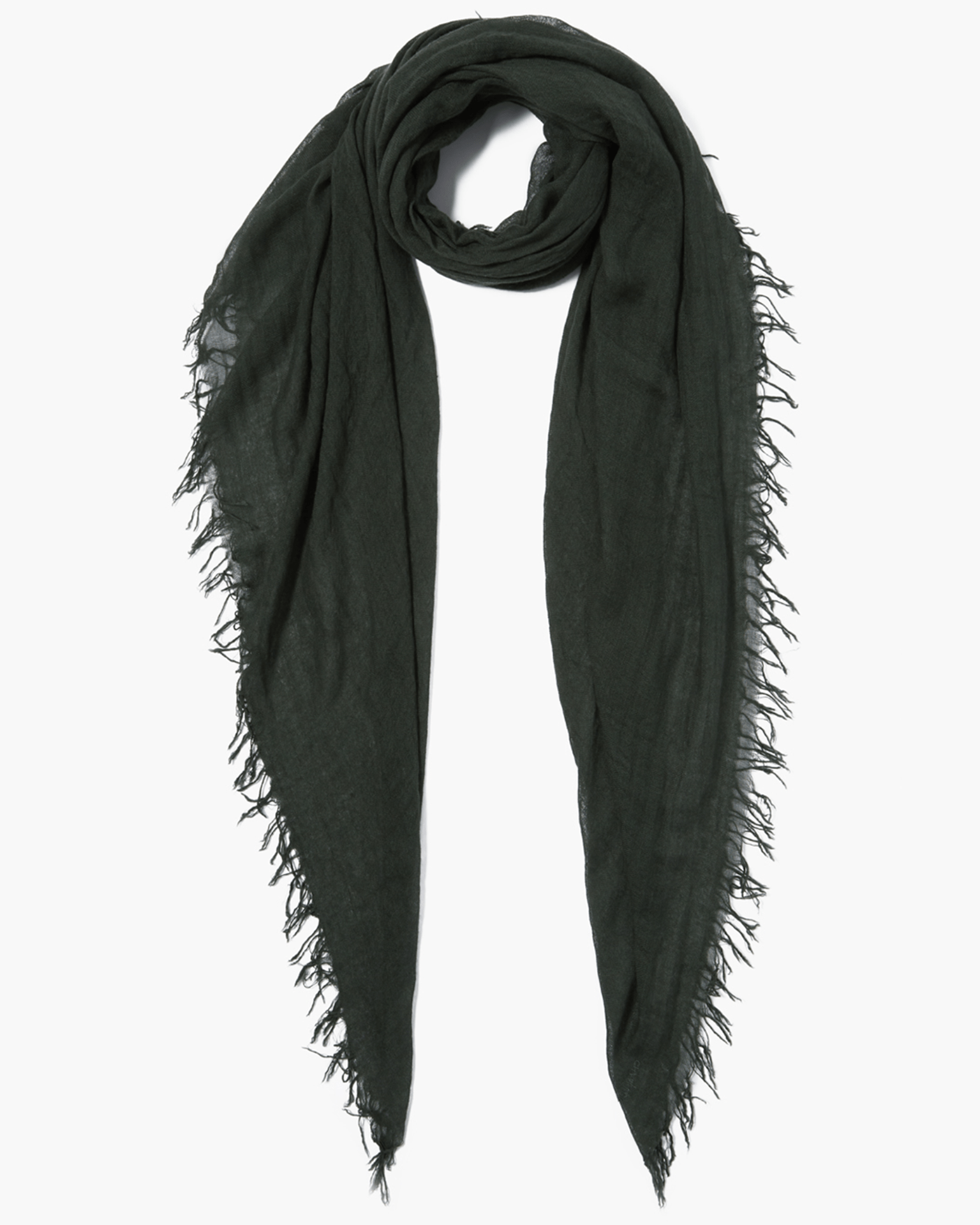 Cashmere & Silk Scarf in Kombu Green