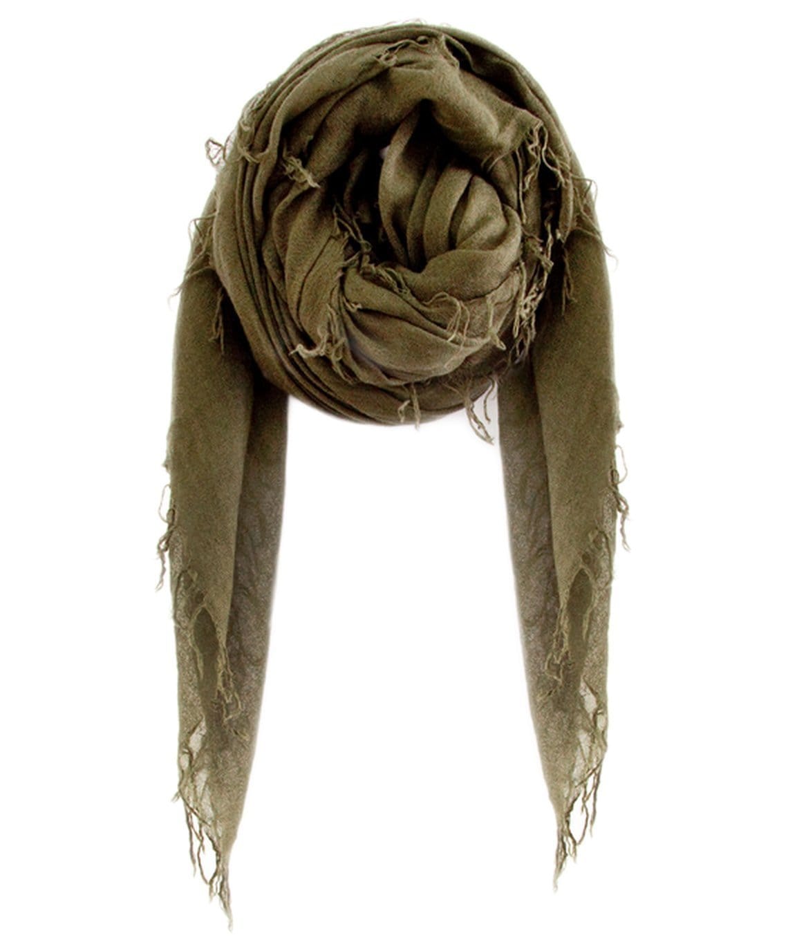 Cashmere & Silk Scarf in Olive