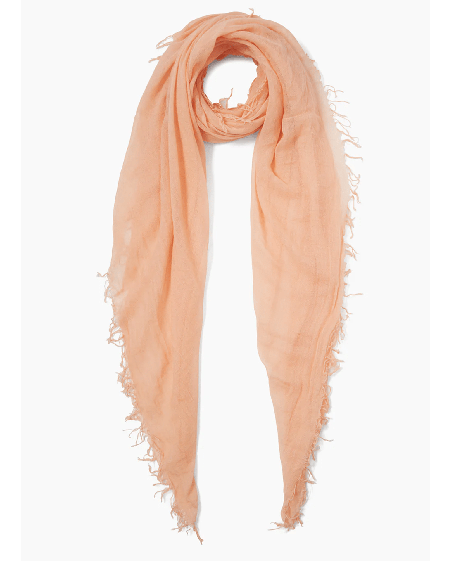 Cashmere & Silk Scarf in Peach