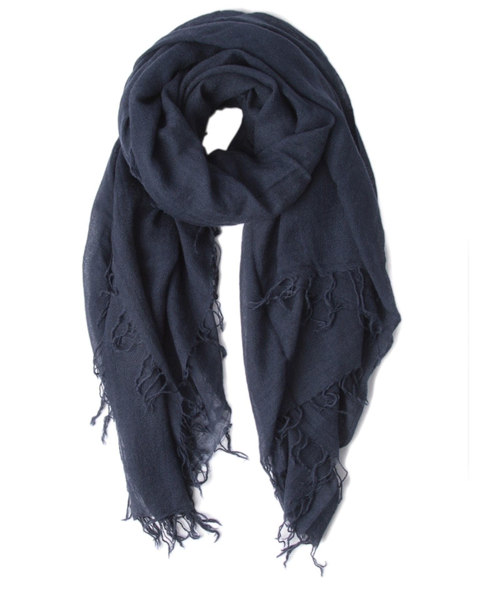 Cashmere & Silk Scarf in Total Eclipse