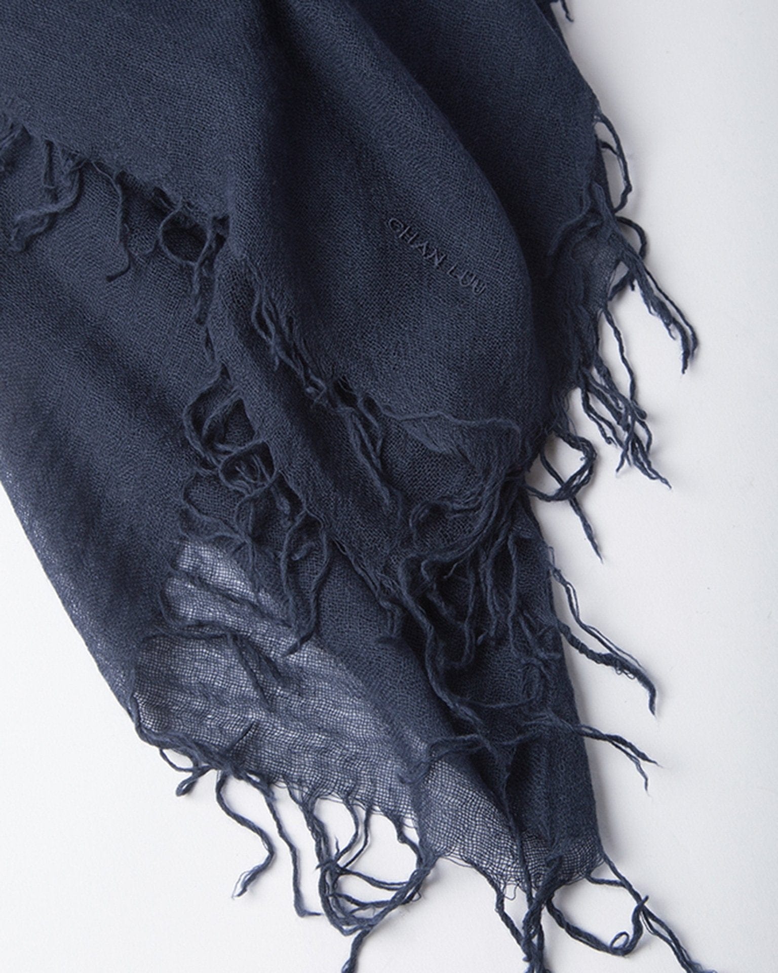Cashmere & Silk Scarf in Total Eclipse