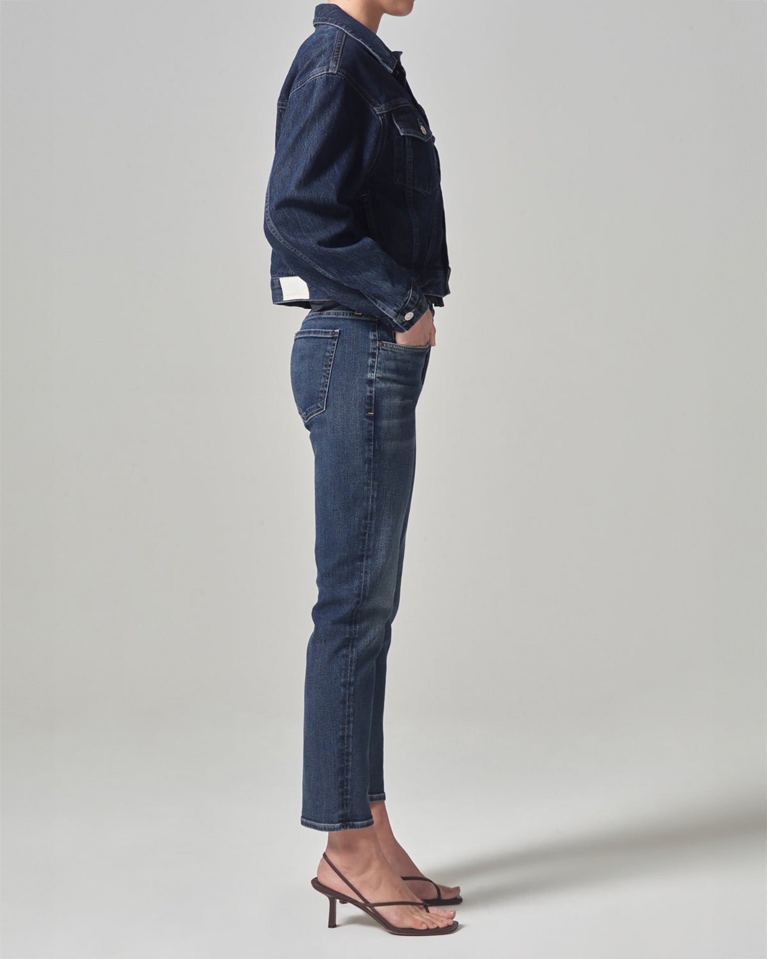 Emerson Mid Rise Relaxed 27 inch in Blue Ridge
