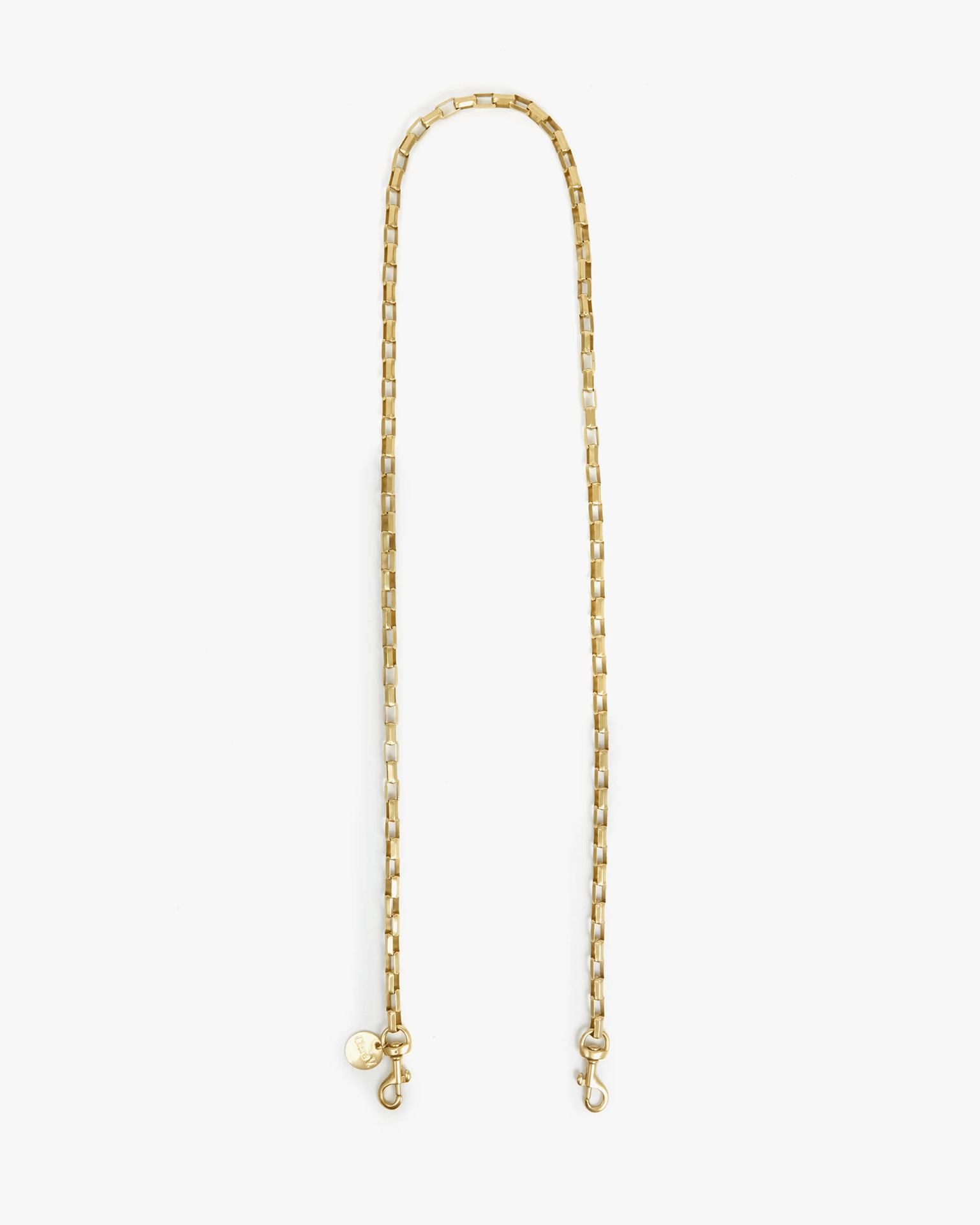 Box Chain Crossbody Strap in Brass