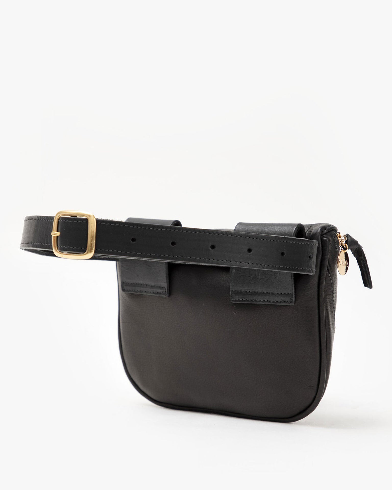 Fanny Pack in Black Vlvt Leather