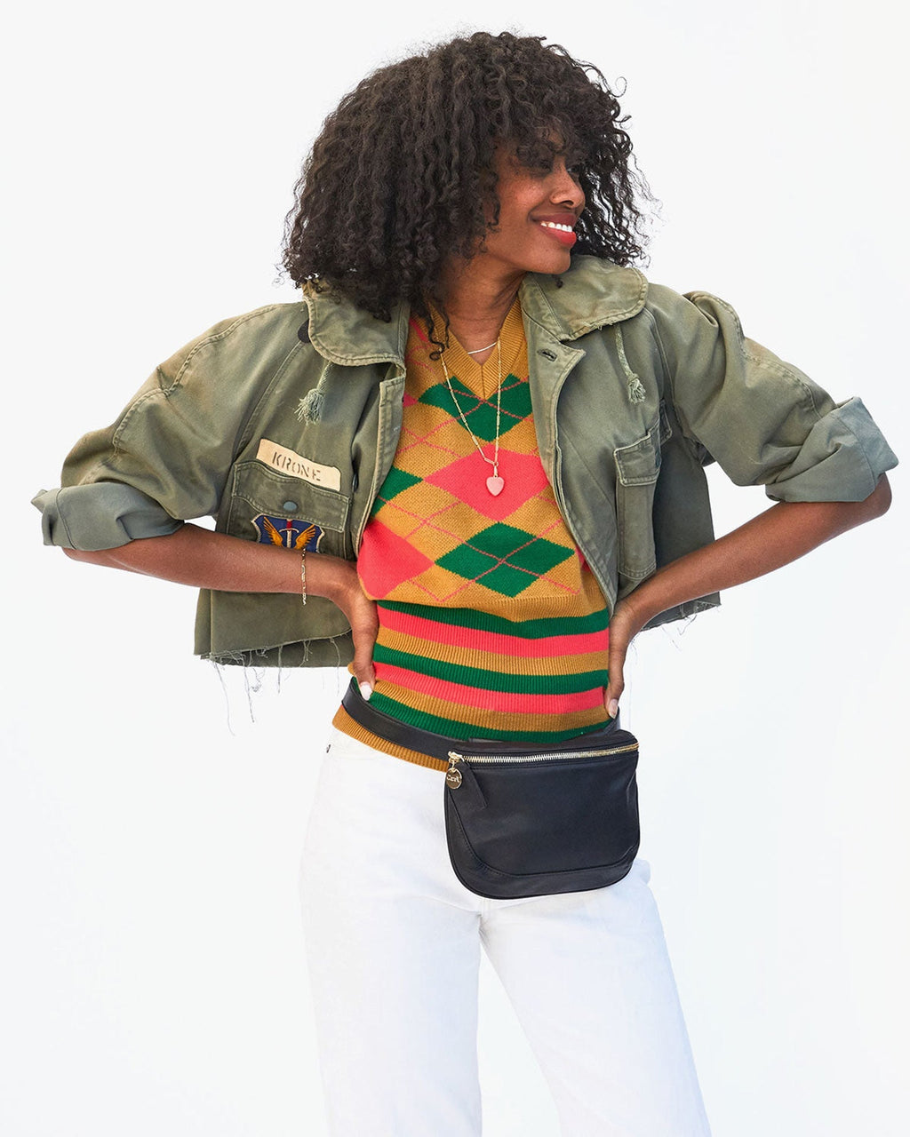 Fanny Pack in Black Vlvt Leather