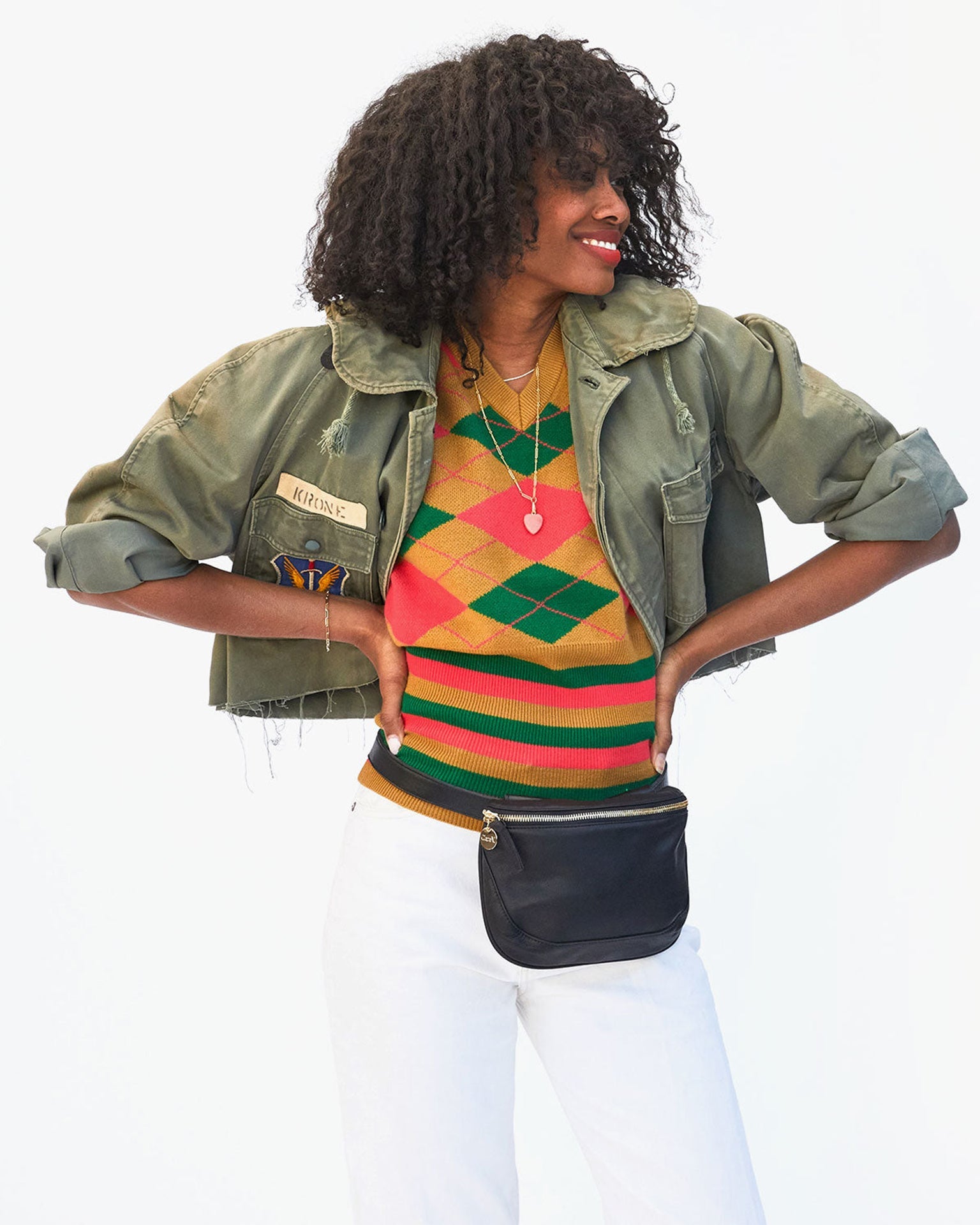 Fanny Pack in Black Vlvt Leather