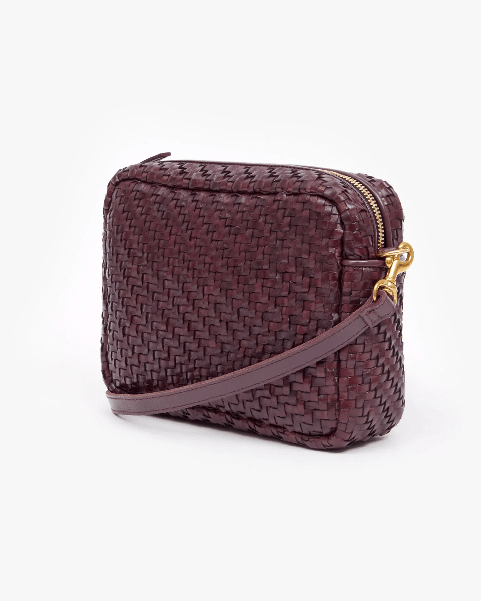 Midi Sac in Plum Woven Zig Zag