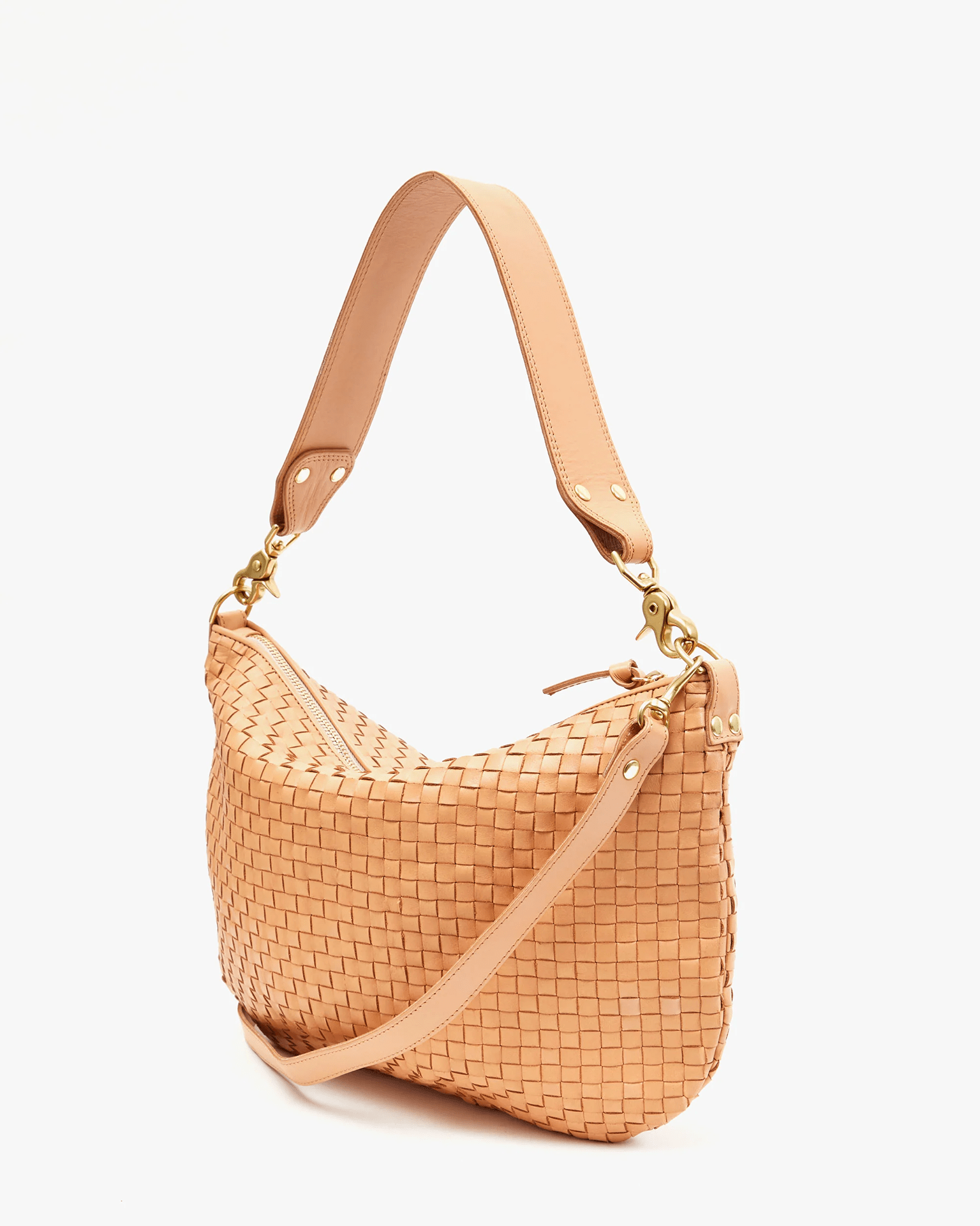 Moyen Messenger in Bisque Woven Checker