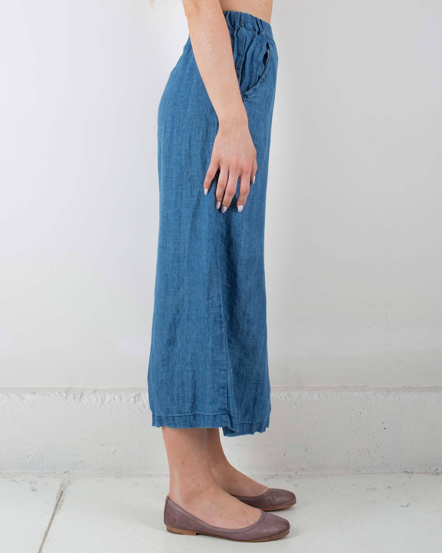 Cropped Wendy Pant in Bleach Indigo