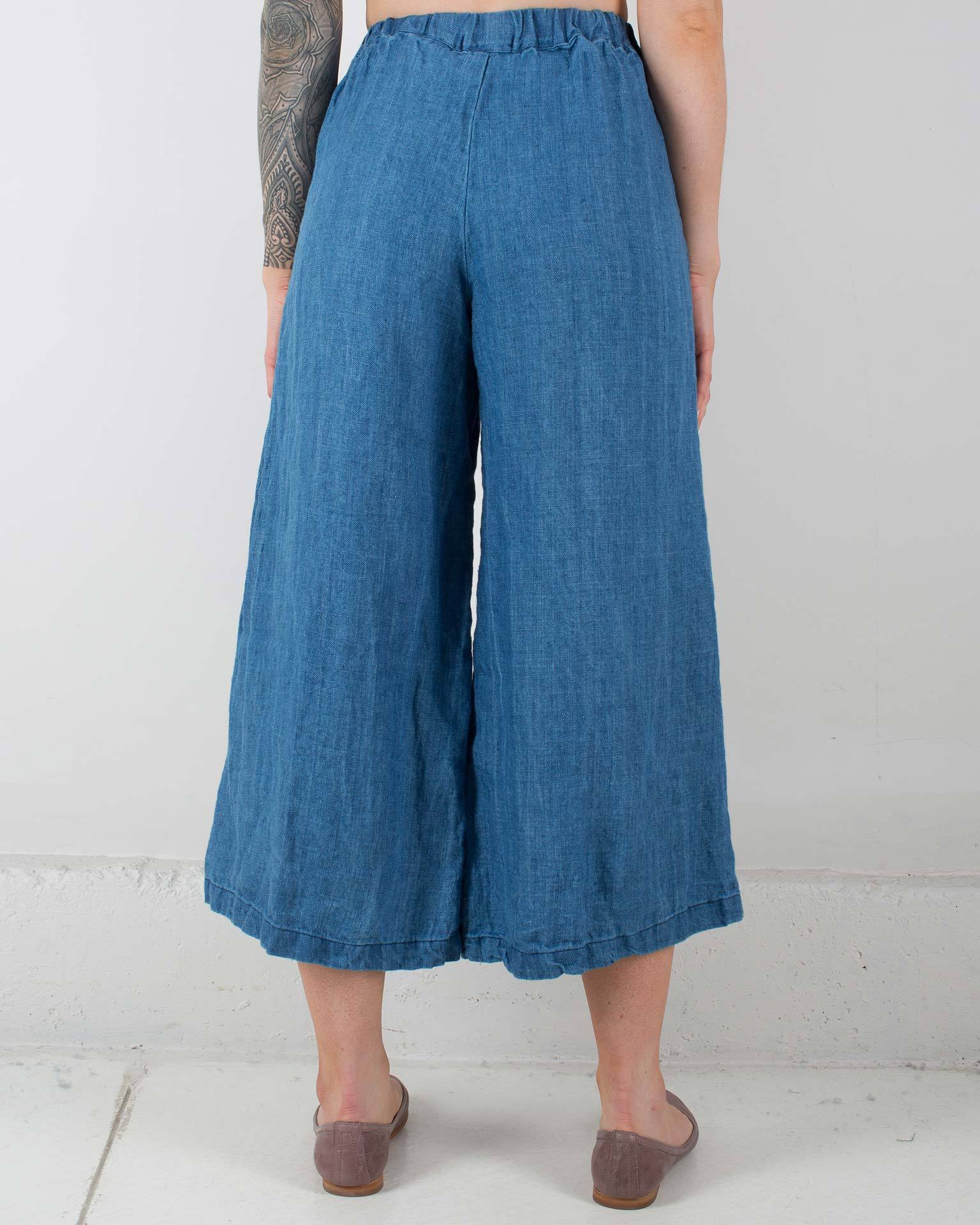Cropped Wendy Pant in Bleach Indigo