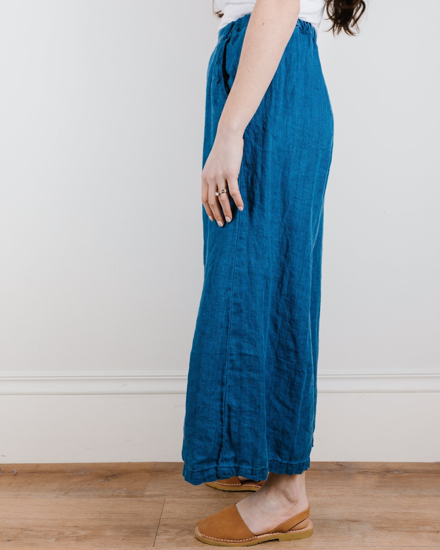 Cropped Wendy Pant in Bleach Indigo