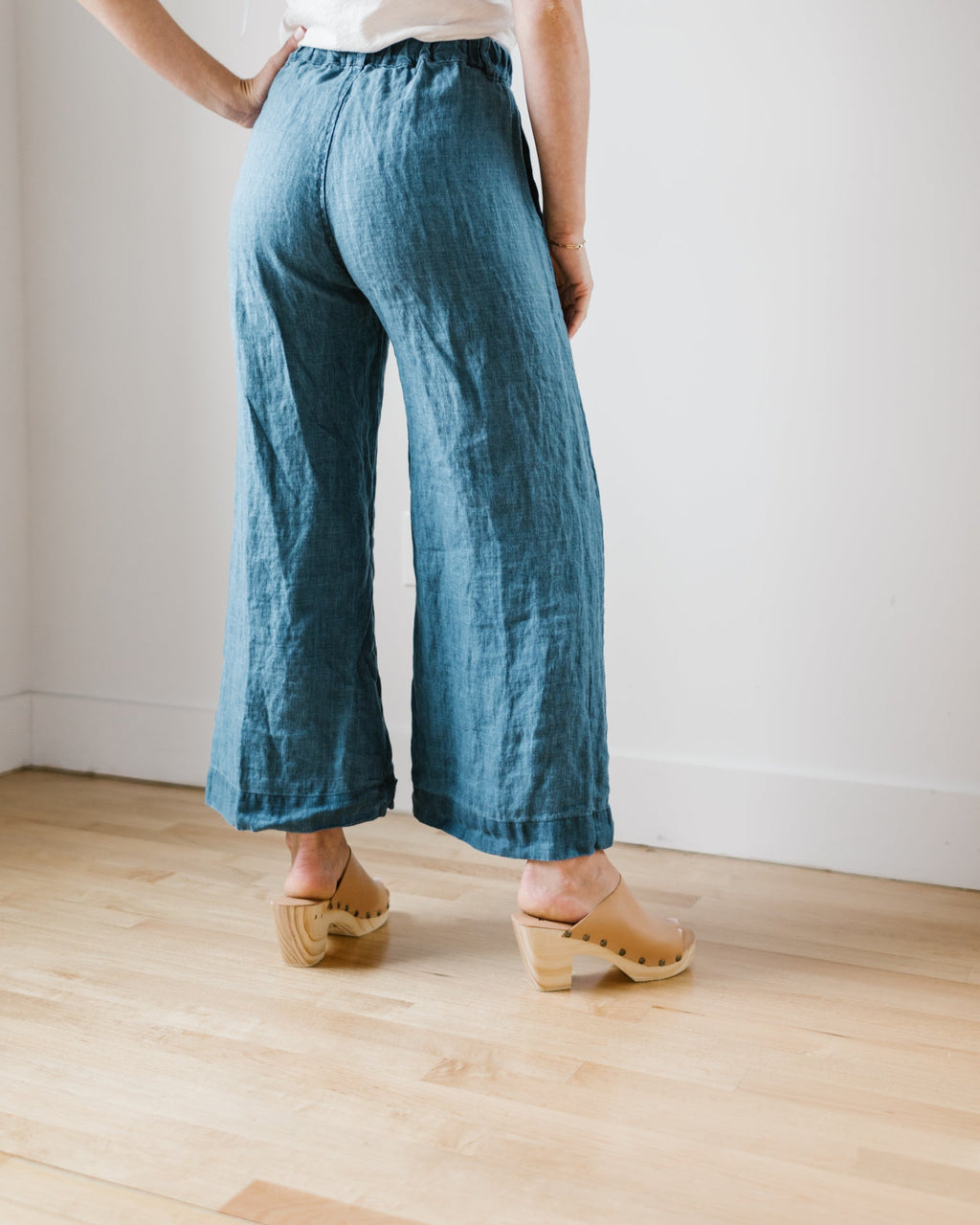 Polly Wide Leg Pant - HW Bleach Indigo Twill