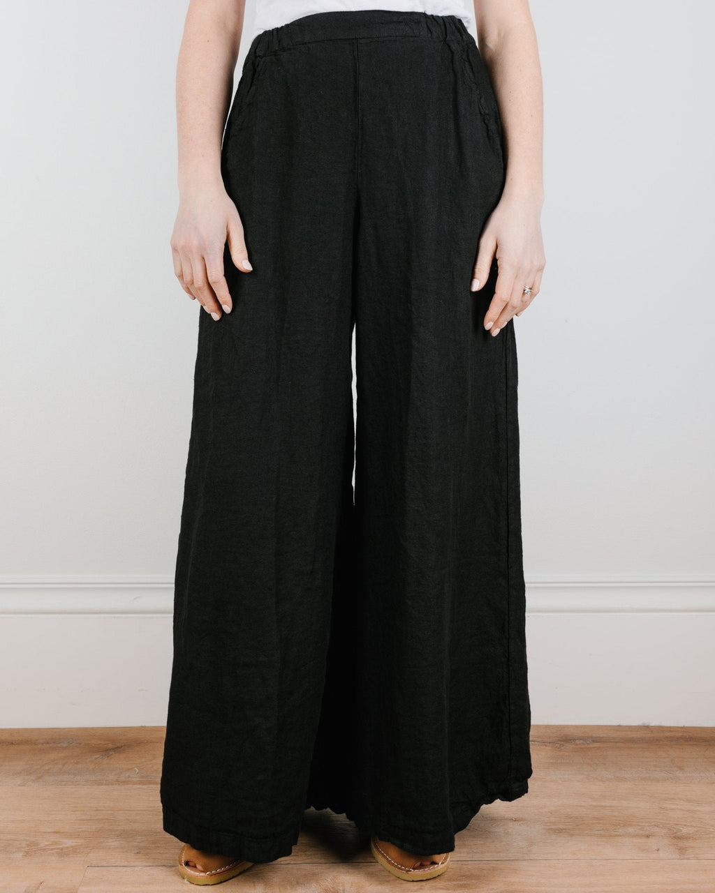 Wendy Pant in Black Heavy Weight Linen