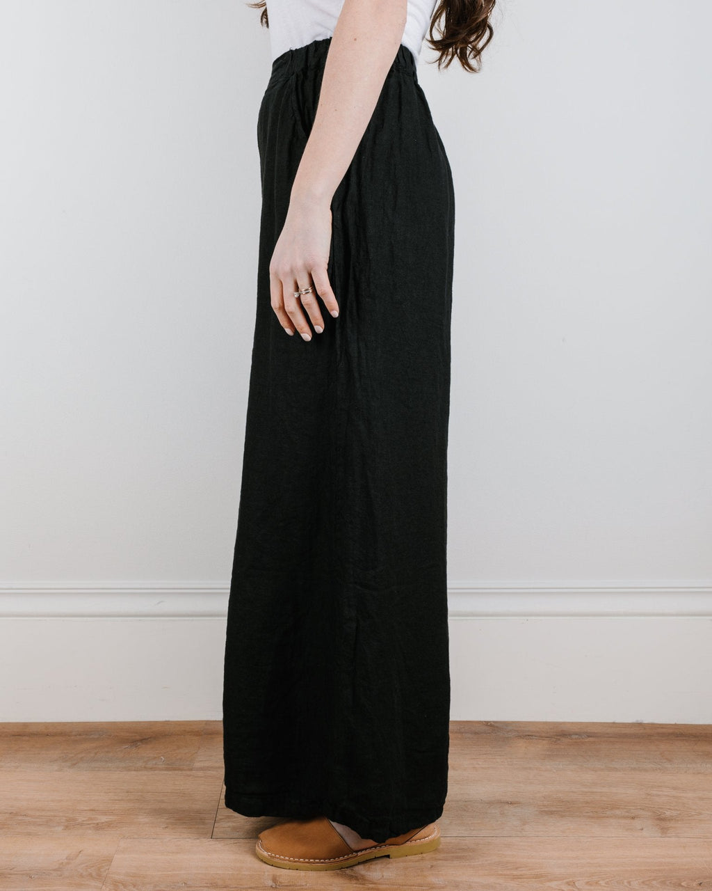 Wendy Pant in Black Heavy Weight Linen