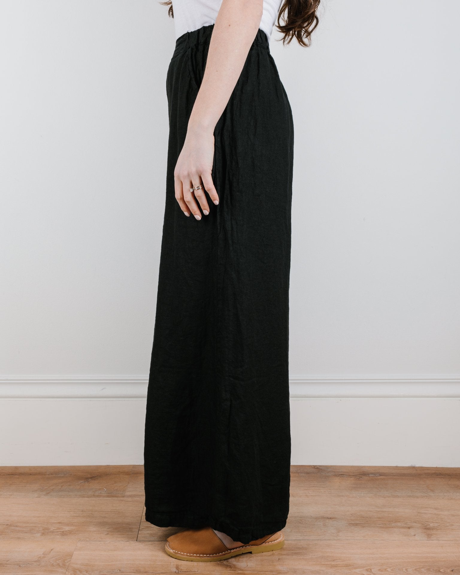 Wendy Pant in Black Heavy Weight Linen