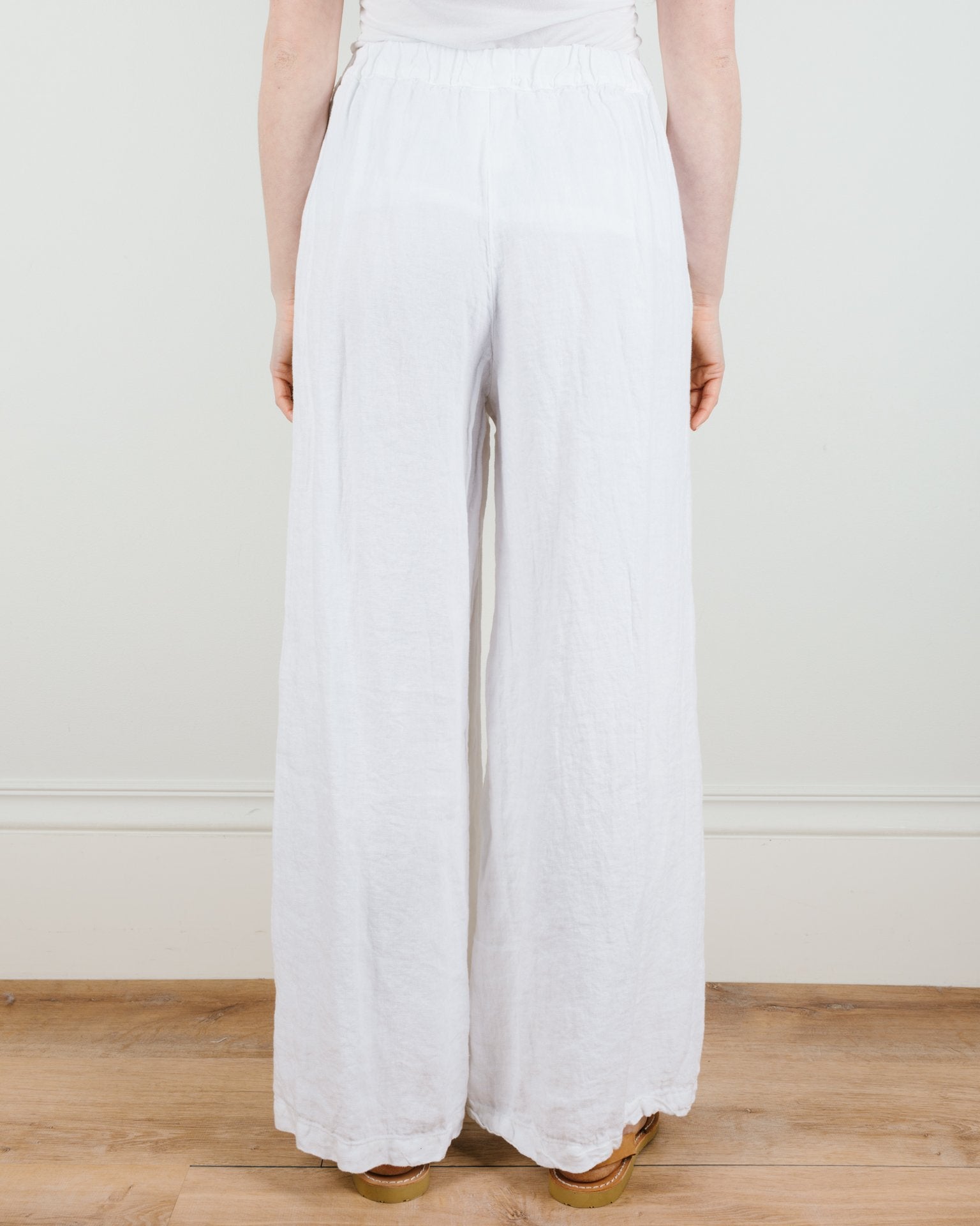 Wendy Pant in White Heavy Weight Linen