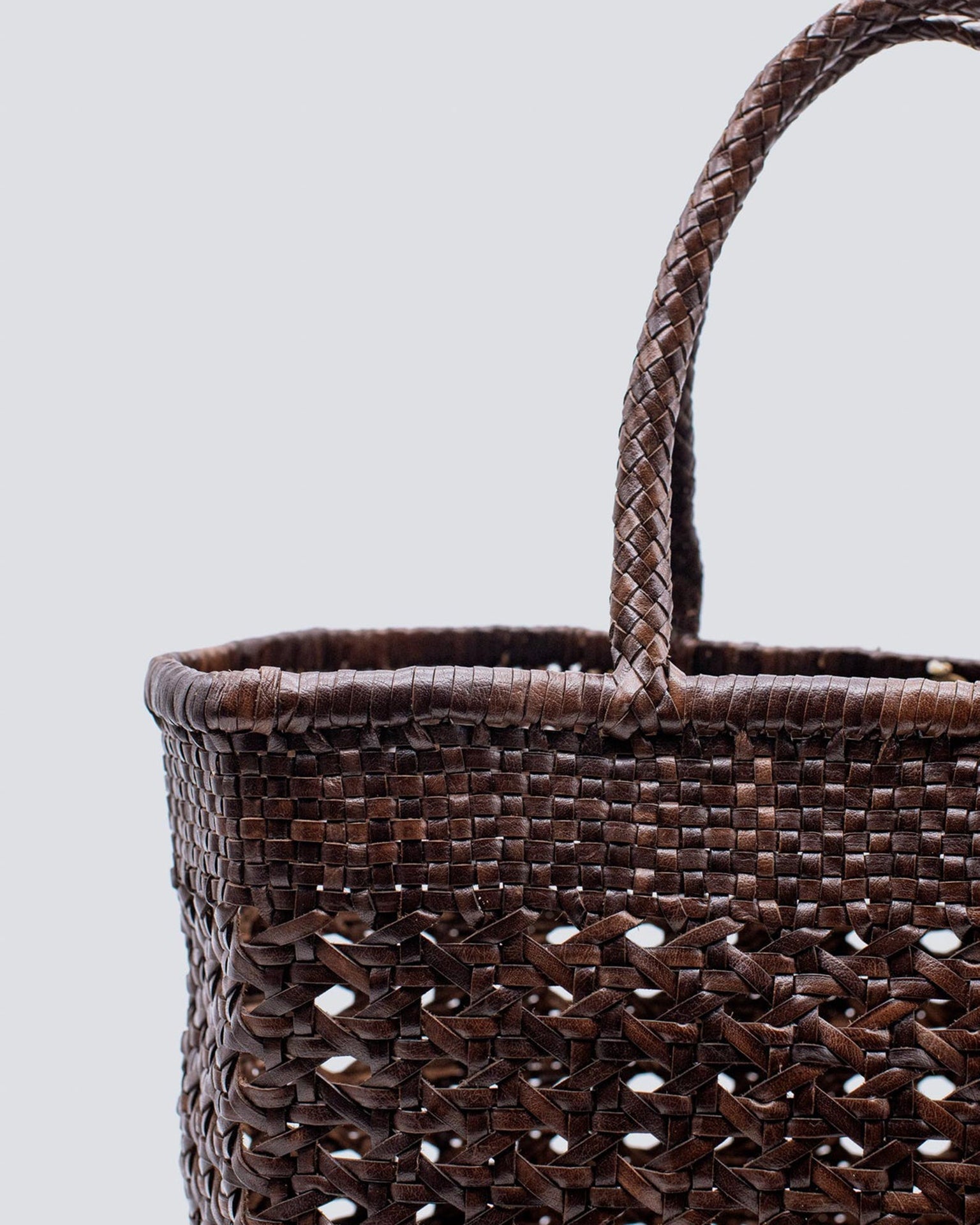 Cannage Bag - Big in Dark Brown