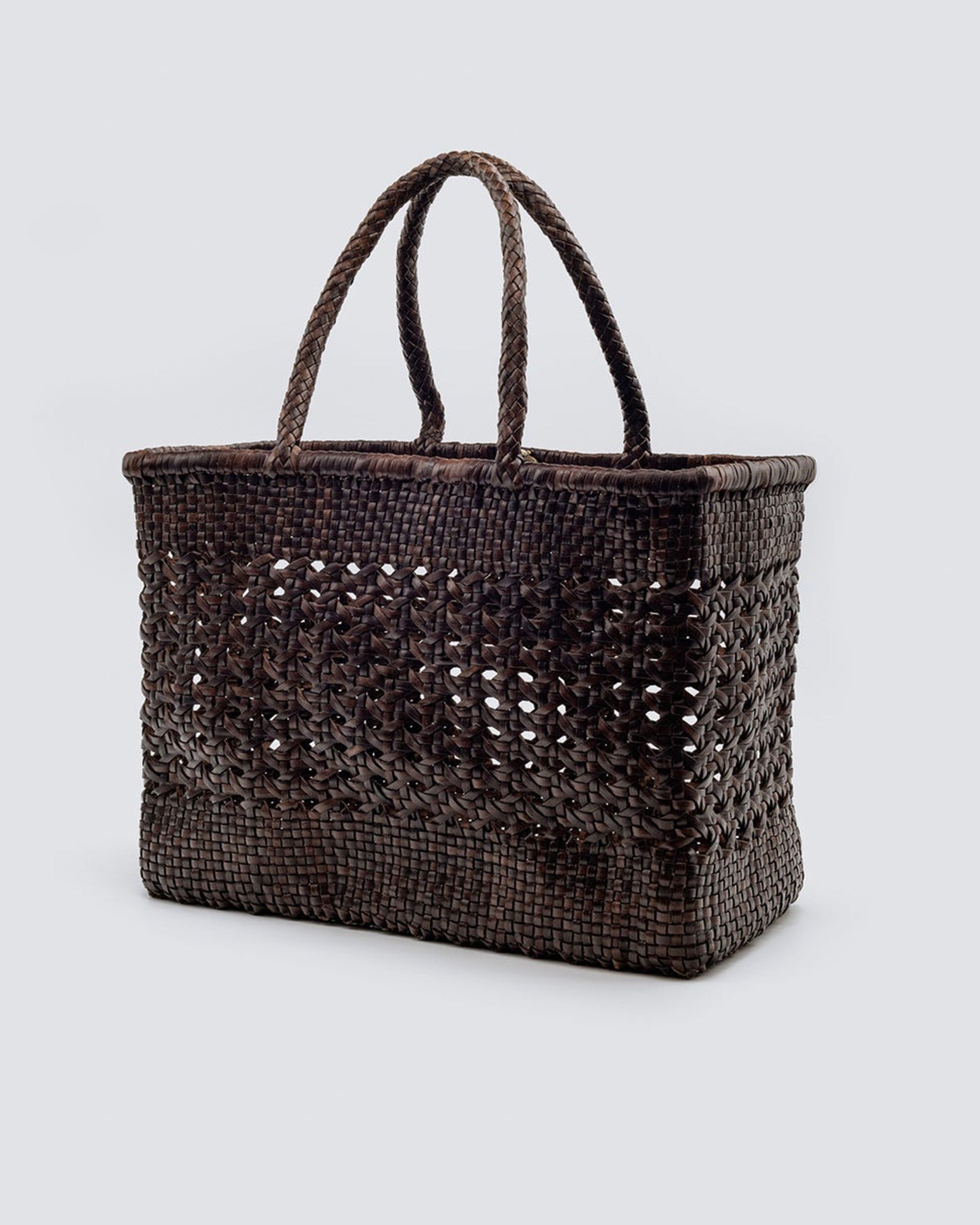Cannage Bag - Big in Dark Brown