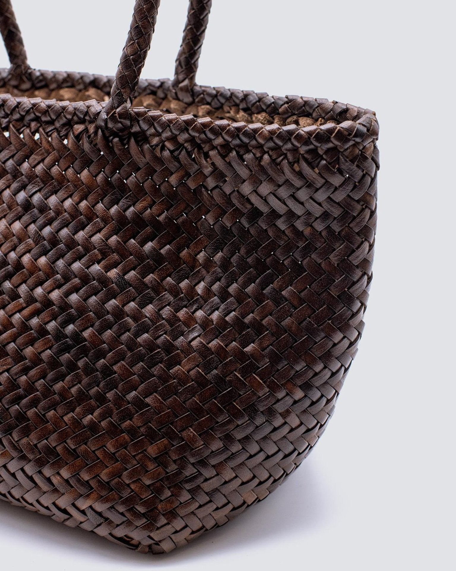 Grace Basket - Small in Dark Brown