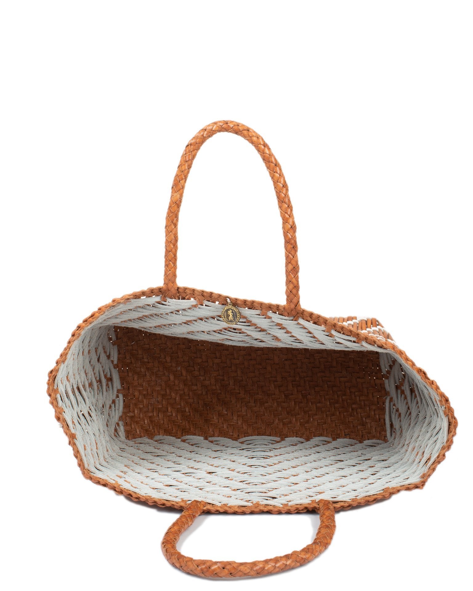 Kumari Basket - Big in Tan/White