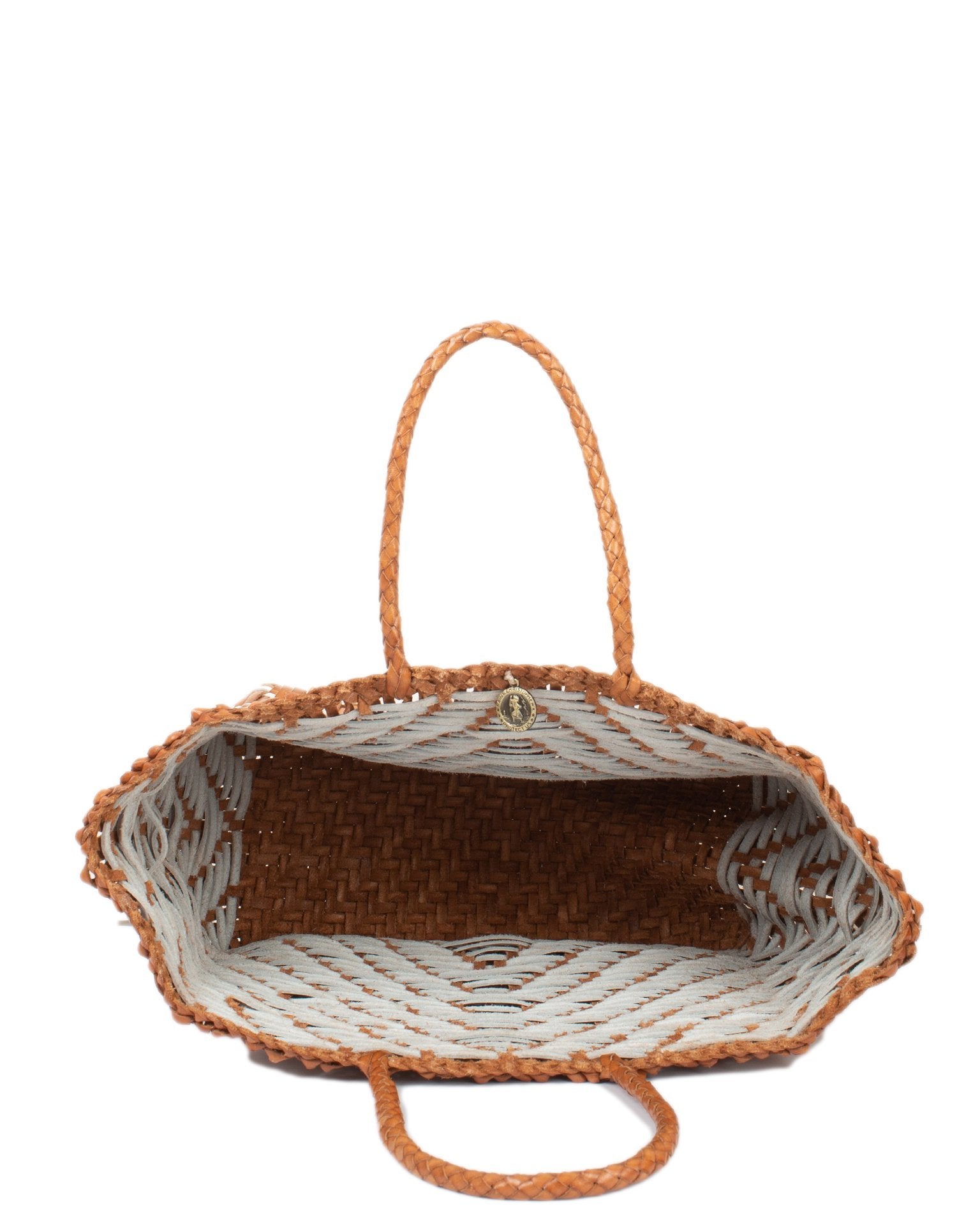 Kumari Basket - Small in Tan/White