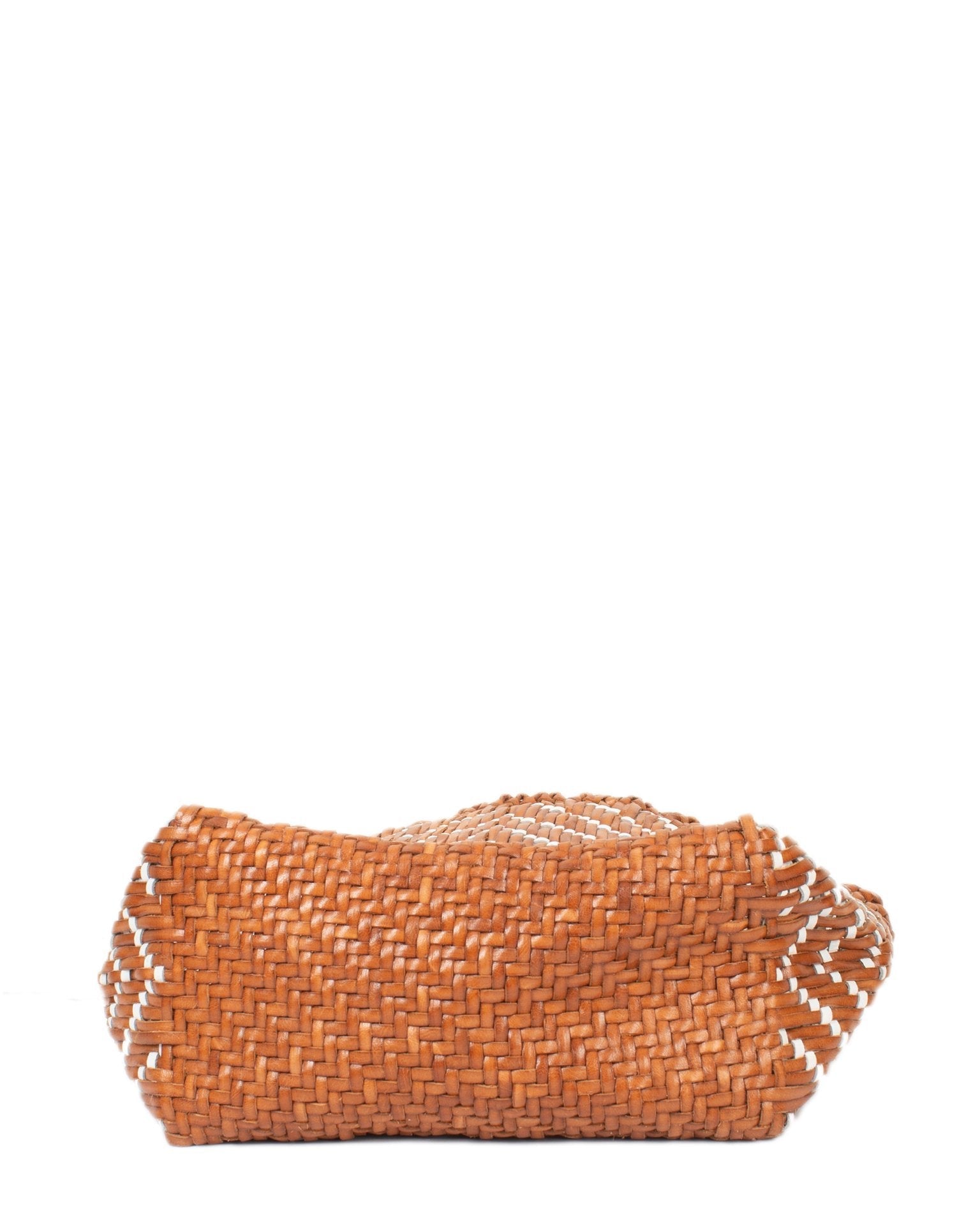 Kumari Basket - Small in Tan/White