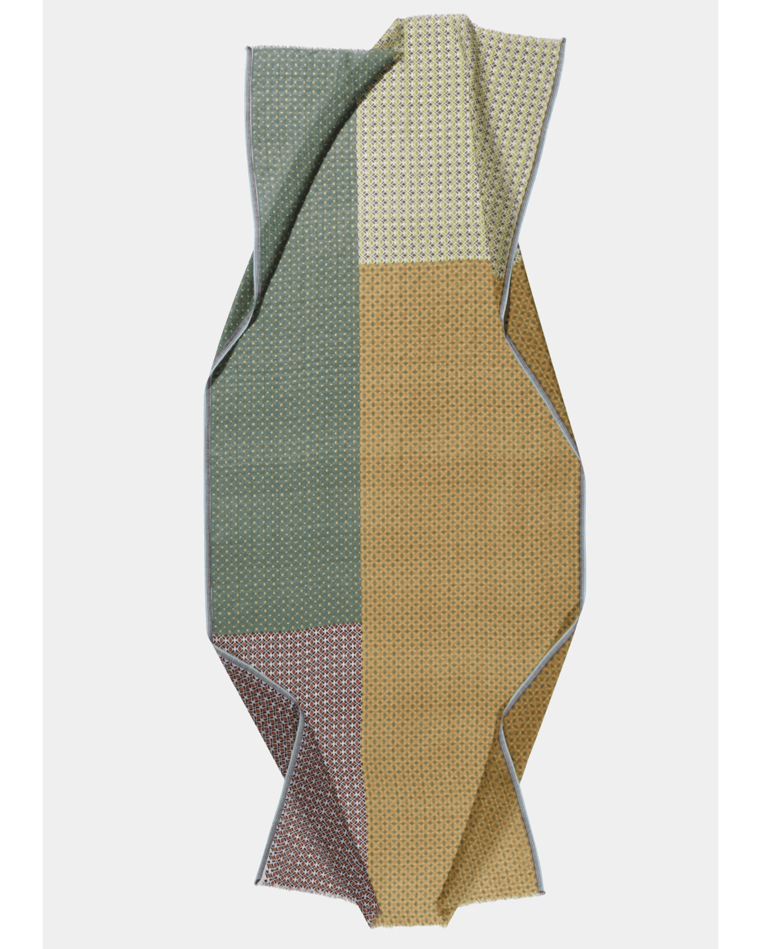 Henna Small Motif Scarf in Green