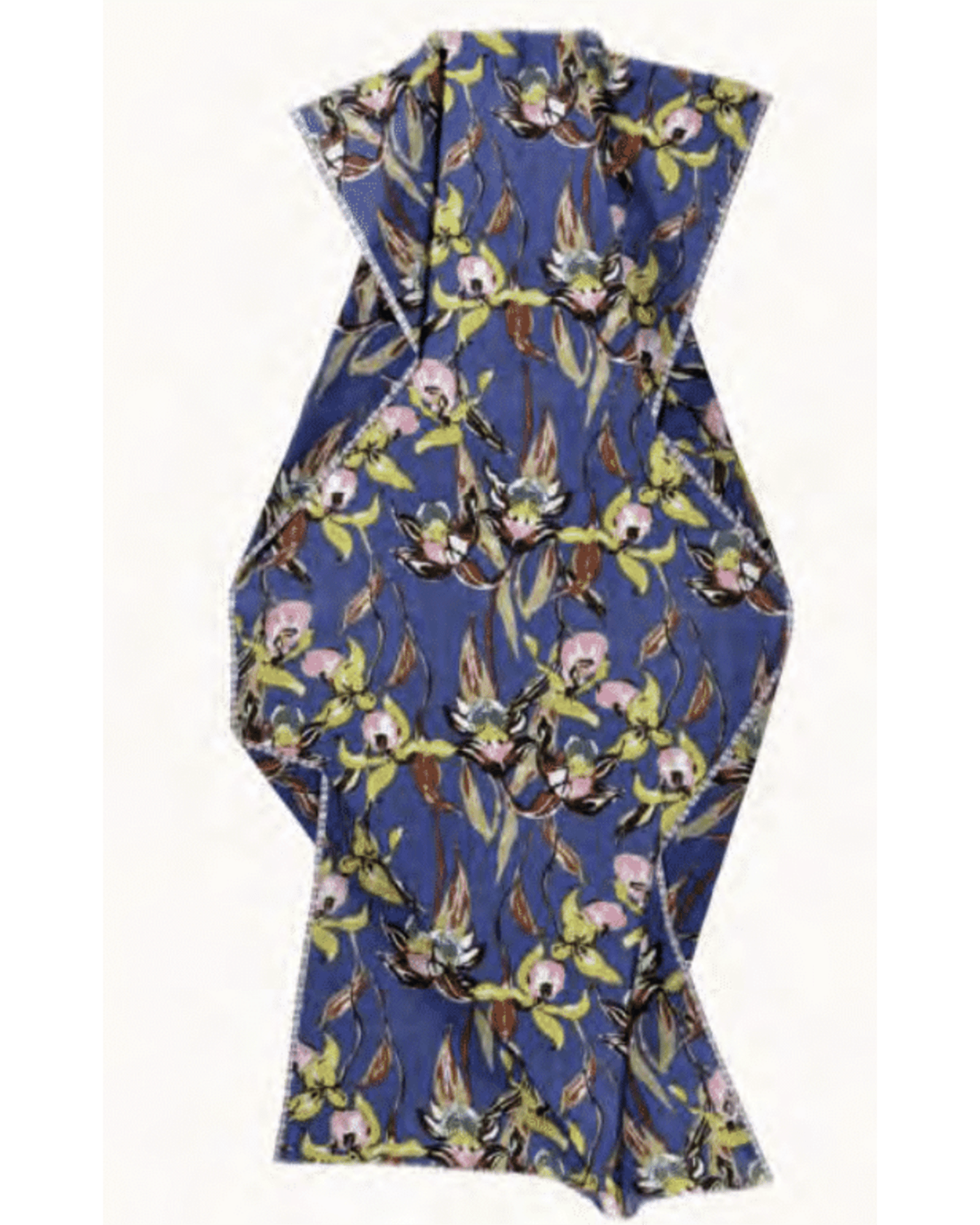 Meadow Orchids Scarf in Blue