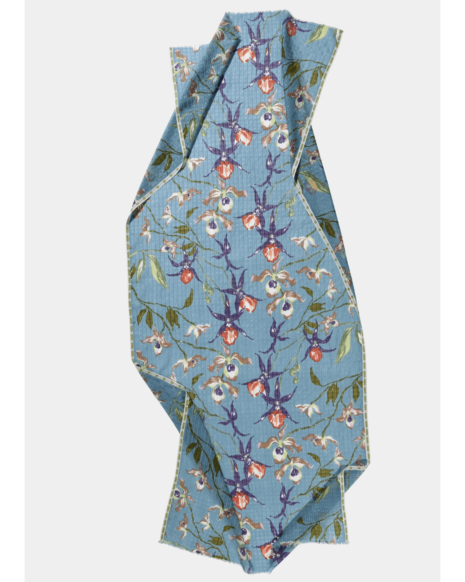 Meadow Orchids Scarf in Sky