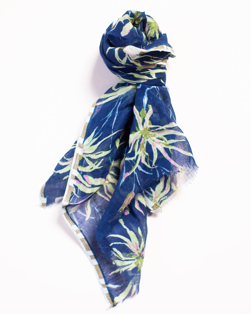 Meadow Orchids Scarf in Ultramarine