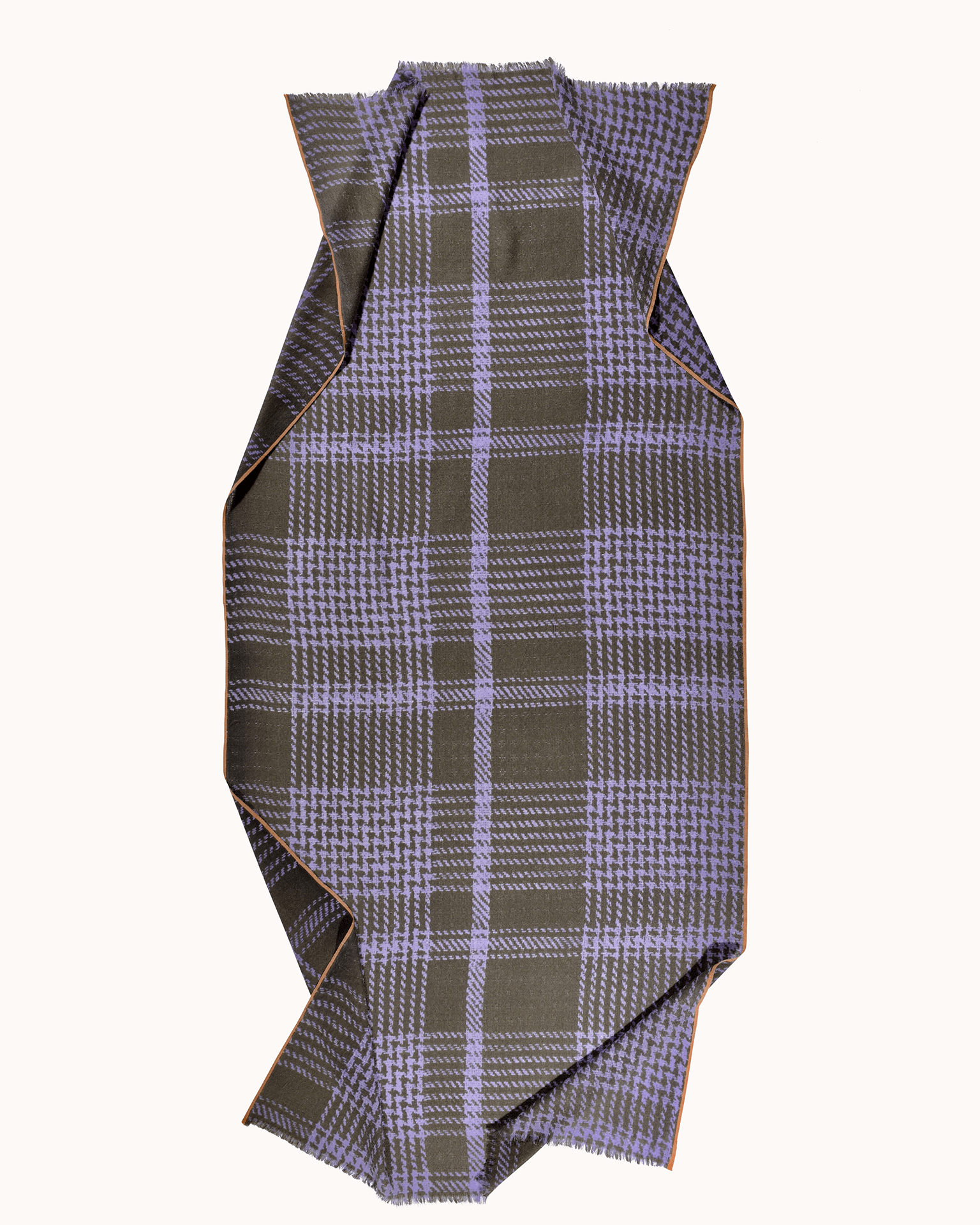 Tweed Check 1 Scarf in Bark