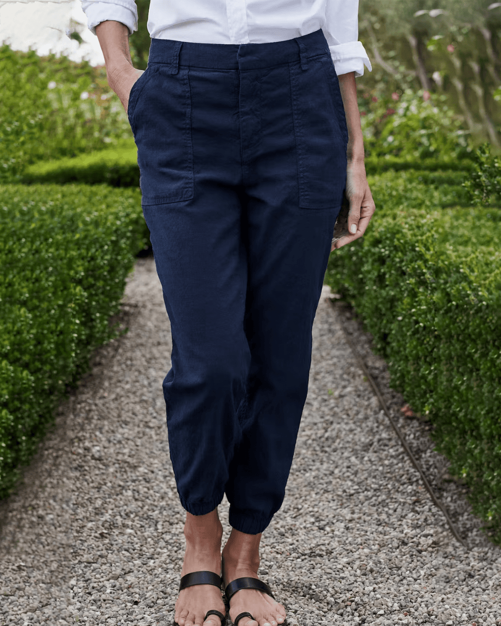 Jameson Jogger in Navy Linen