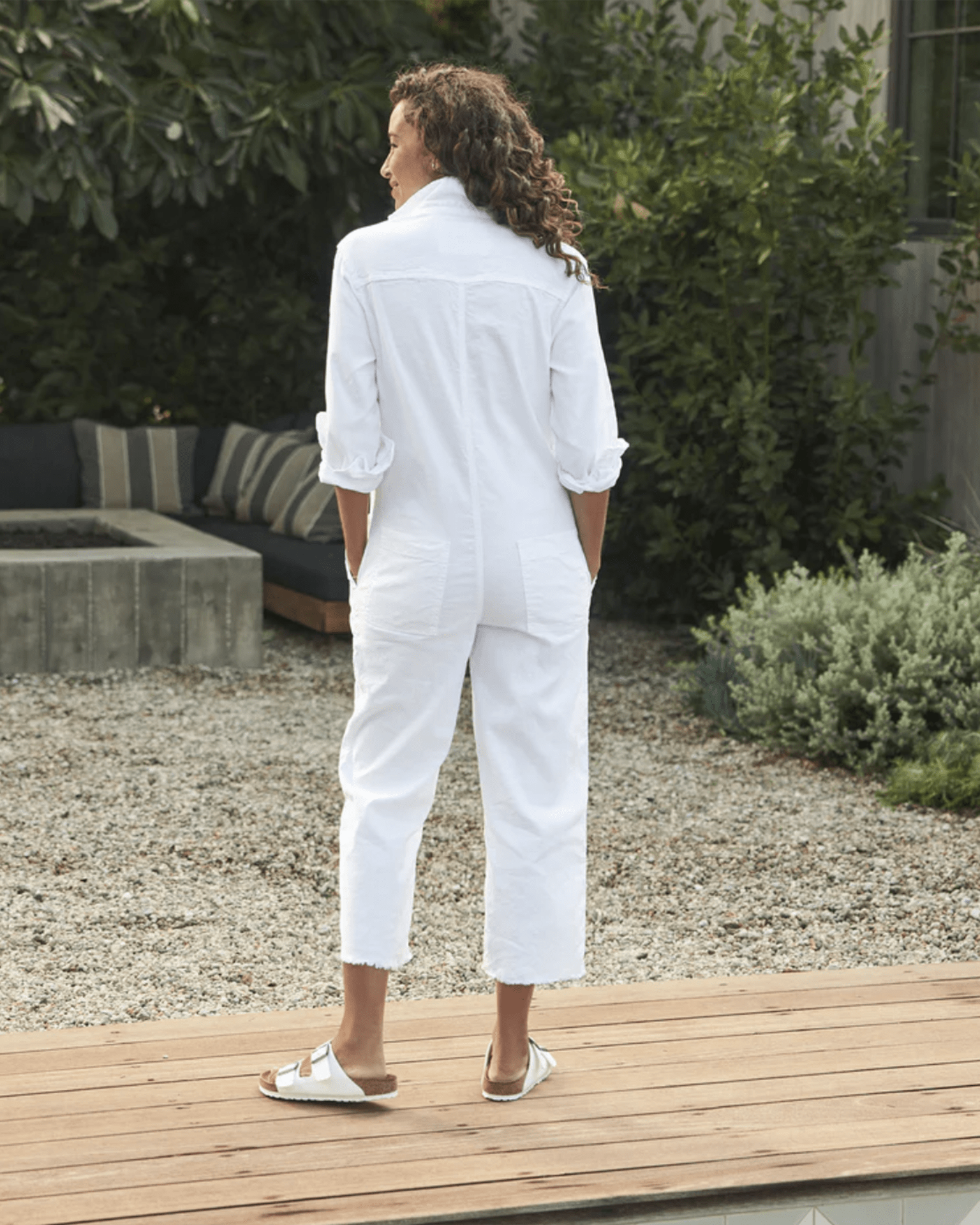 Northern Ireland Jumpsuit in White Linen