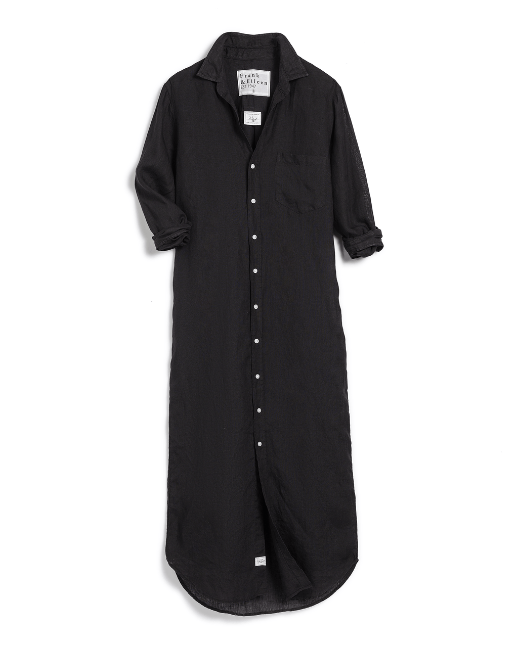 Rory Dress in Black Distressed Famous Denim