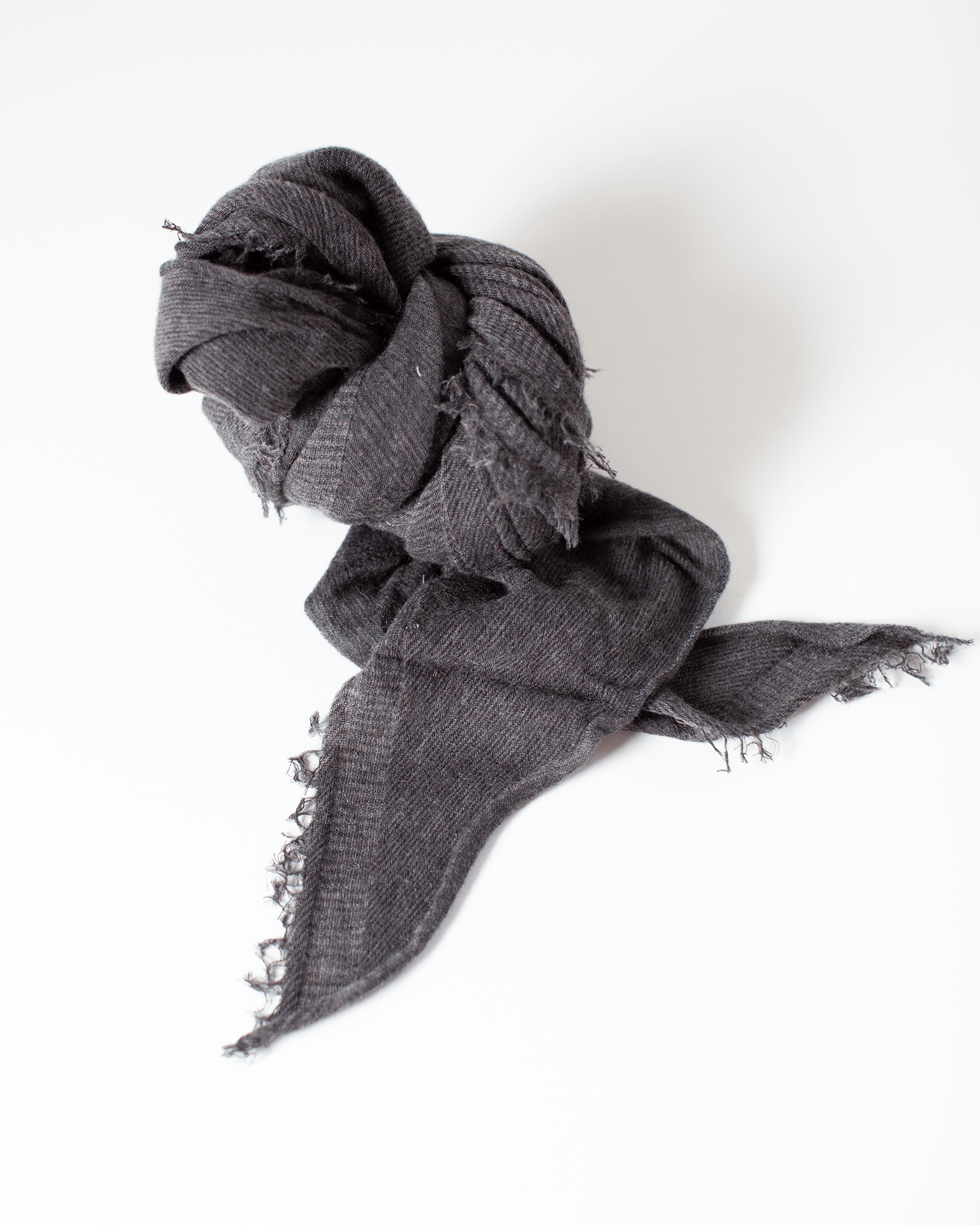 Love Cashmere Scarf in Brown Top X Charcoal