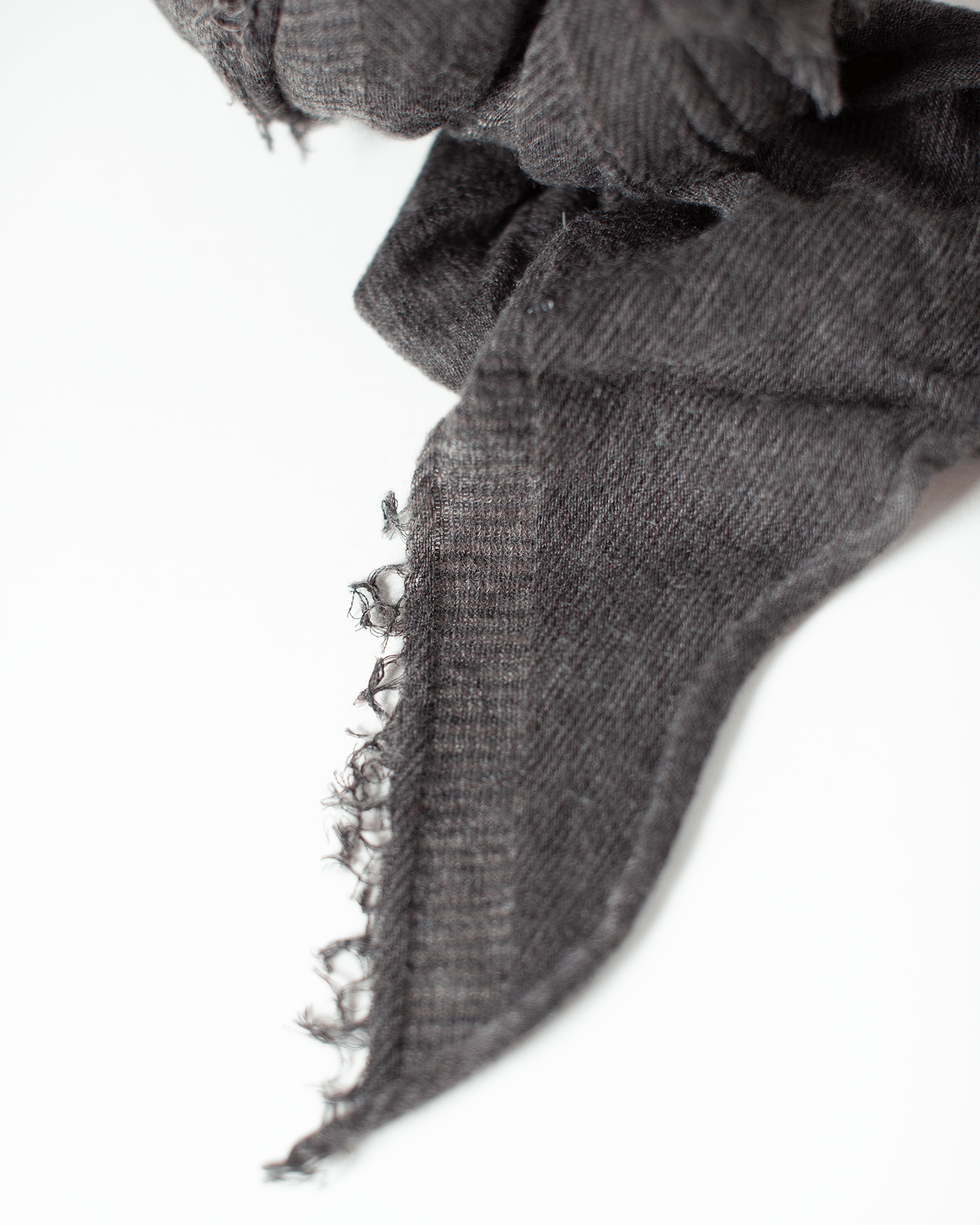 Love Cashmere Scarf in Brown Top X Charcoal