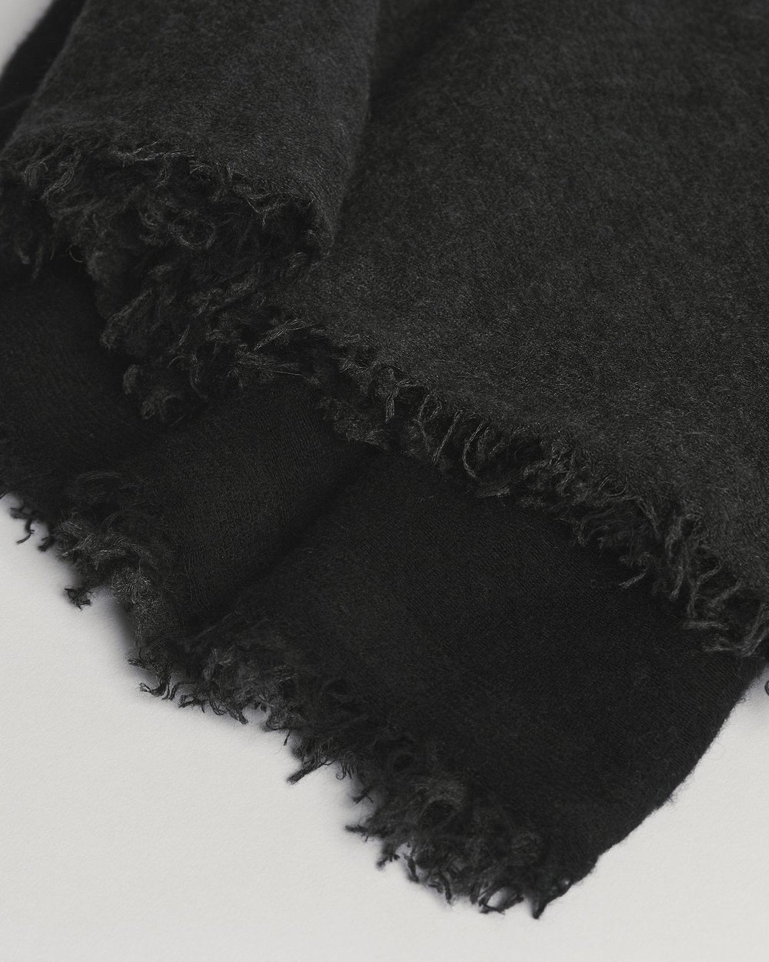Love Duo Cashmere Scarf in Charcoal & Black