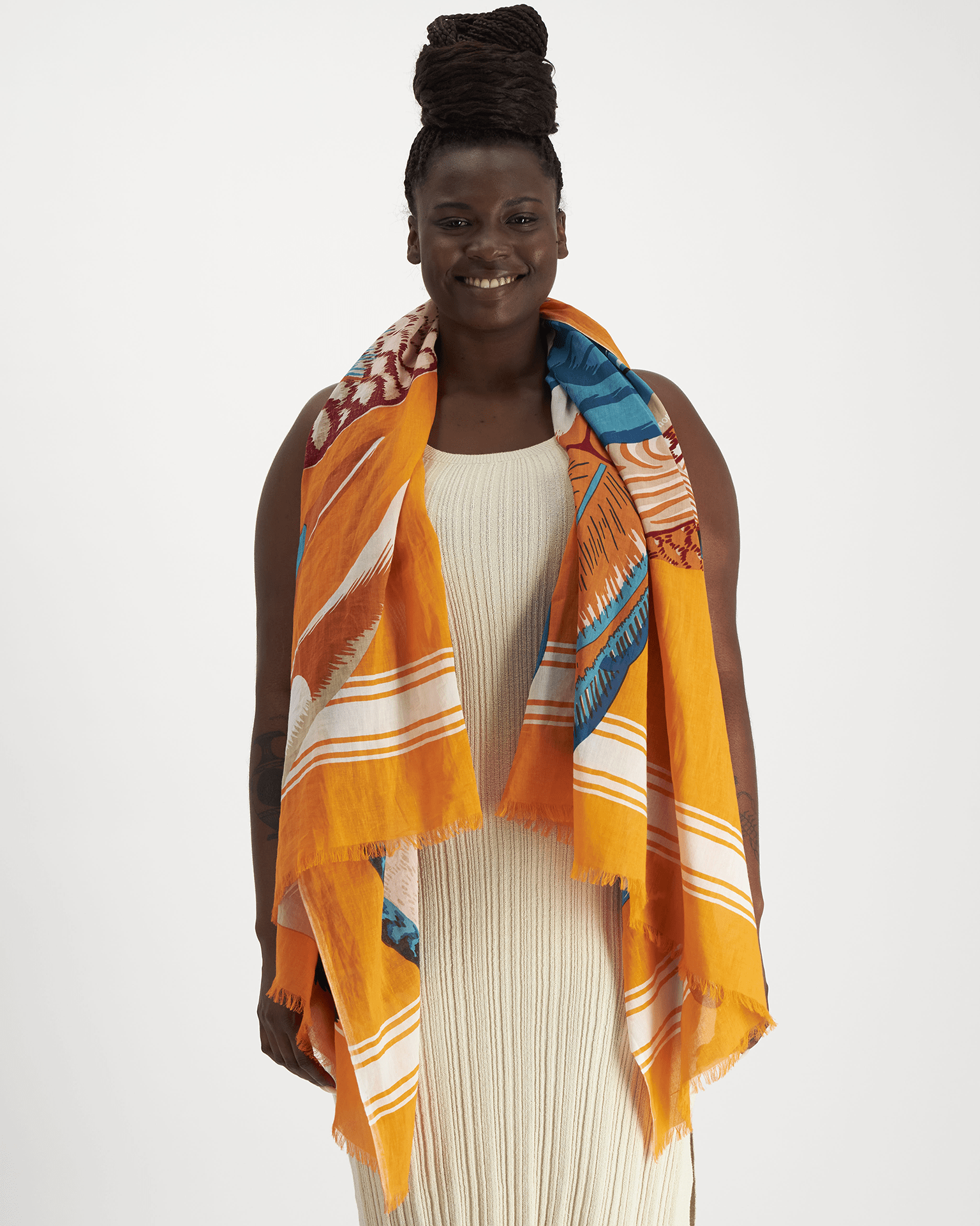 Scarf 100 Toucan in Orange