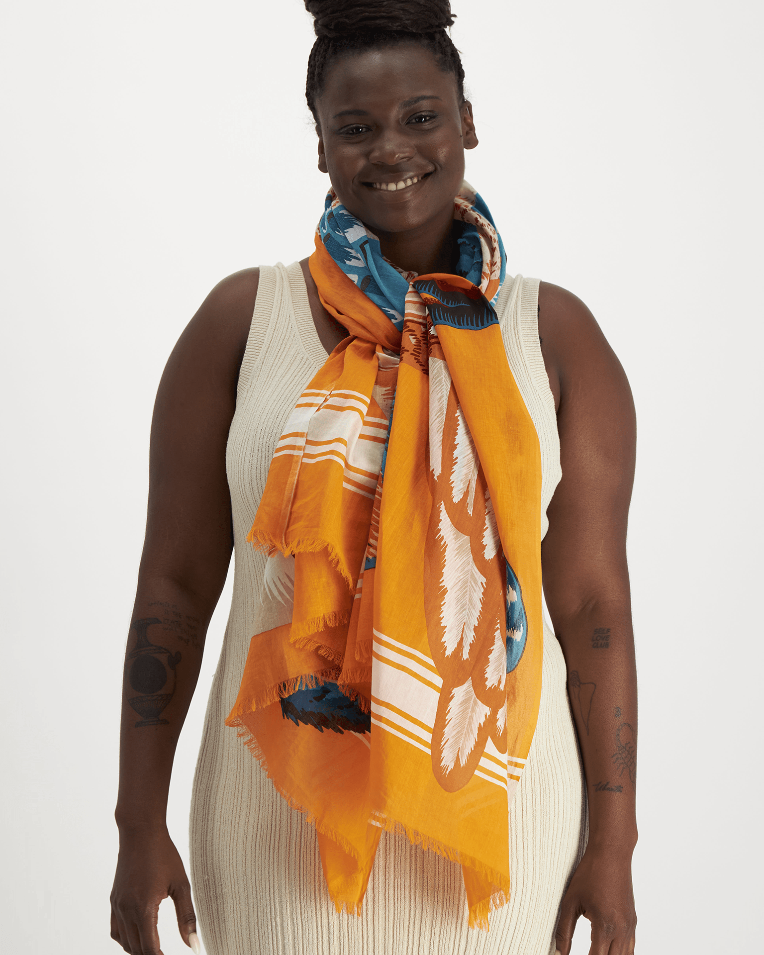 Scarf 100 Toucan in Orange