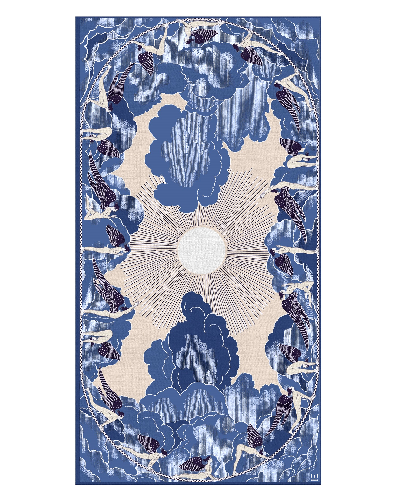 Scarf 100 Yoga in Blue