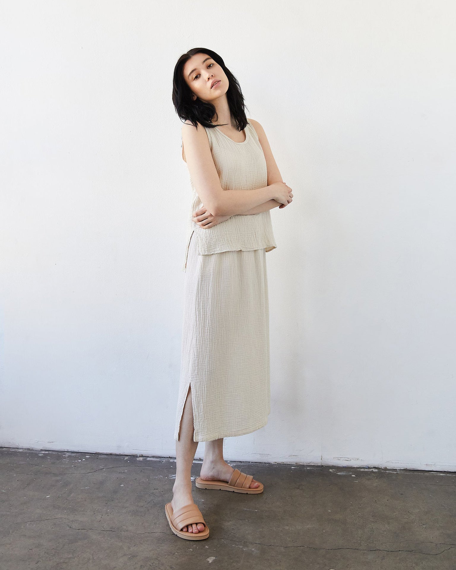Gauze Skirt in Natural