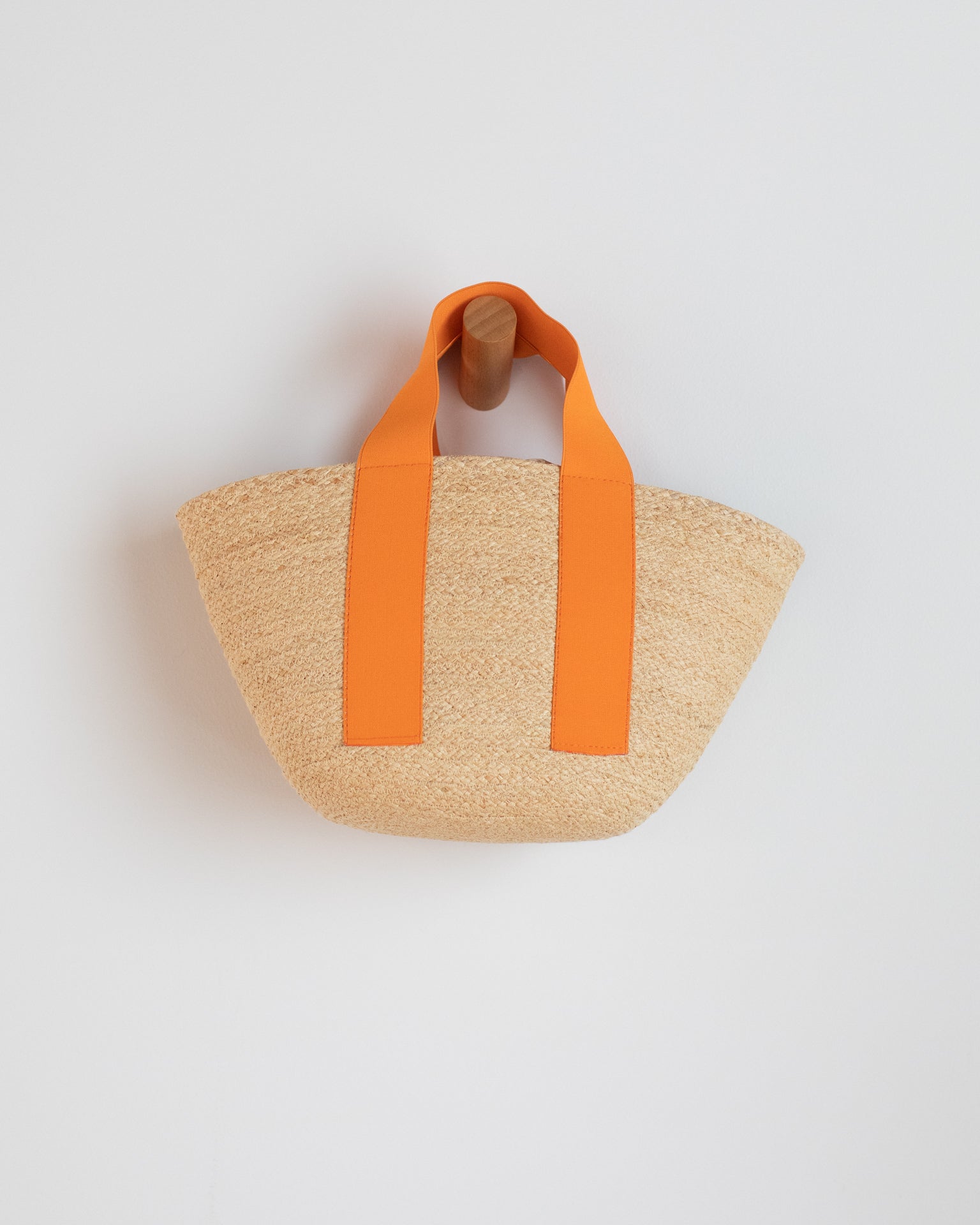 Mini Market Bag in Cream/Orange