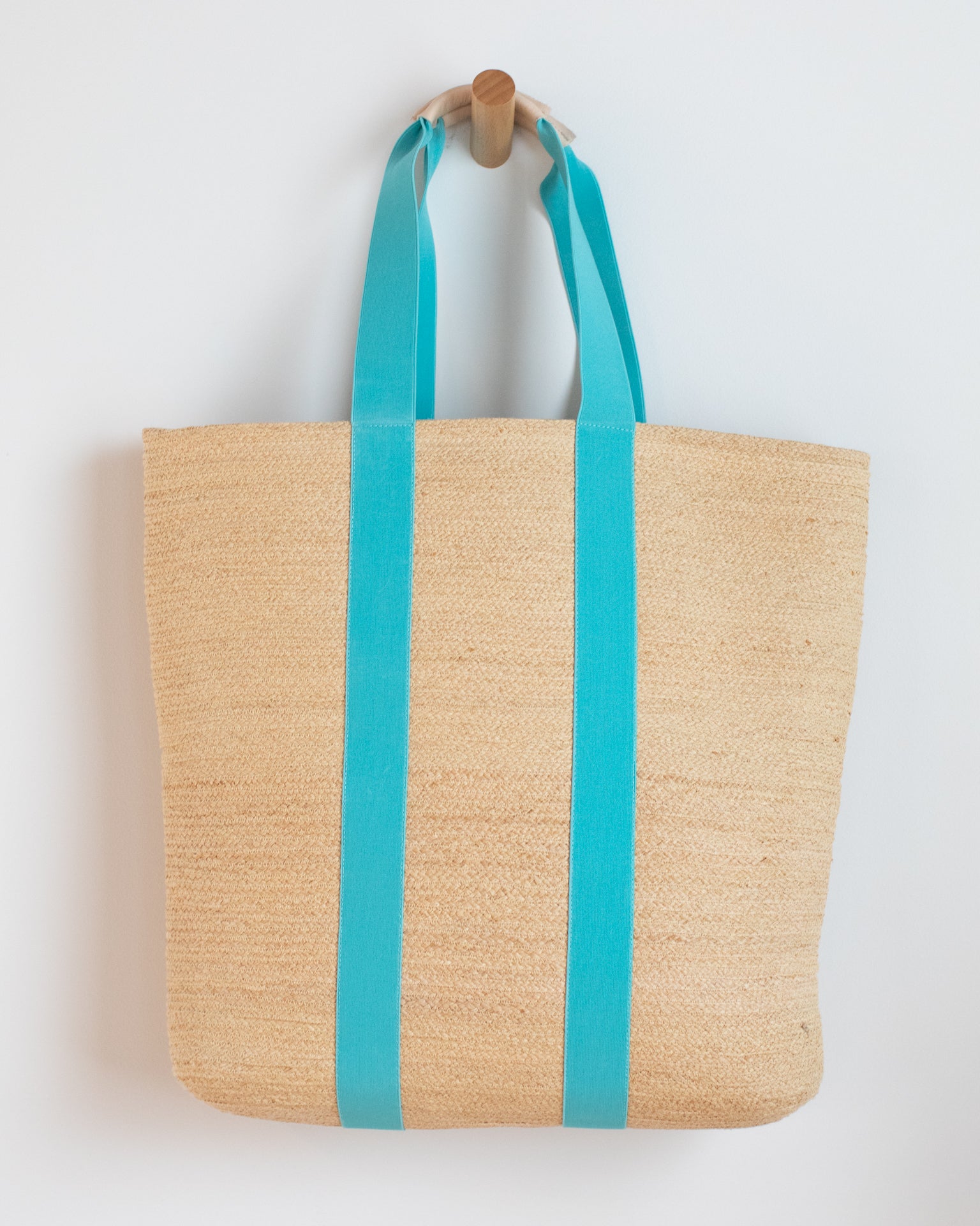 PB & J Bag w/ Long Handle in Cream/Turquoise