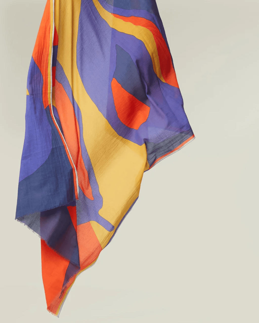 Bold Geo Scarf in Pansy Blue