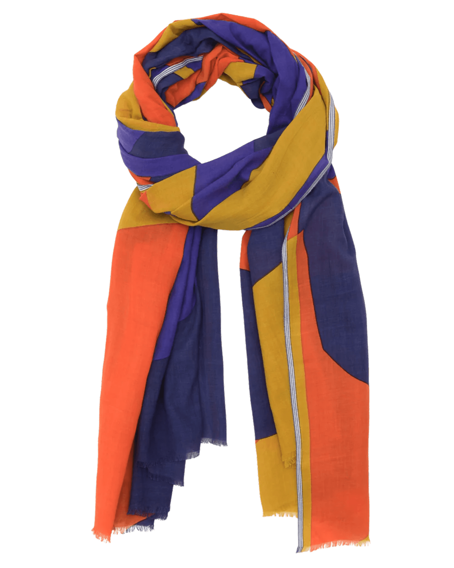 Bold Geo Scarf in Pansy Blue