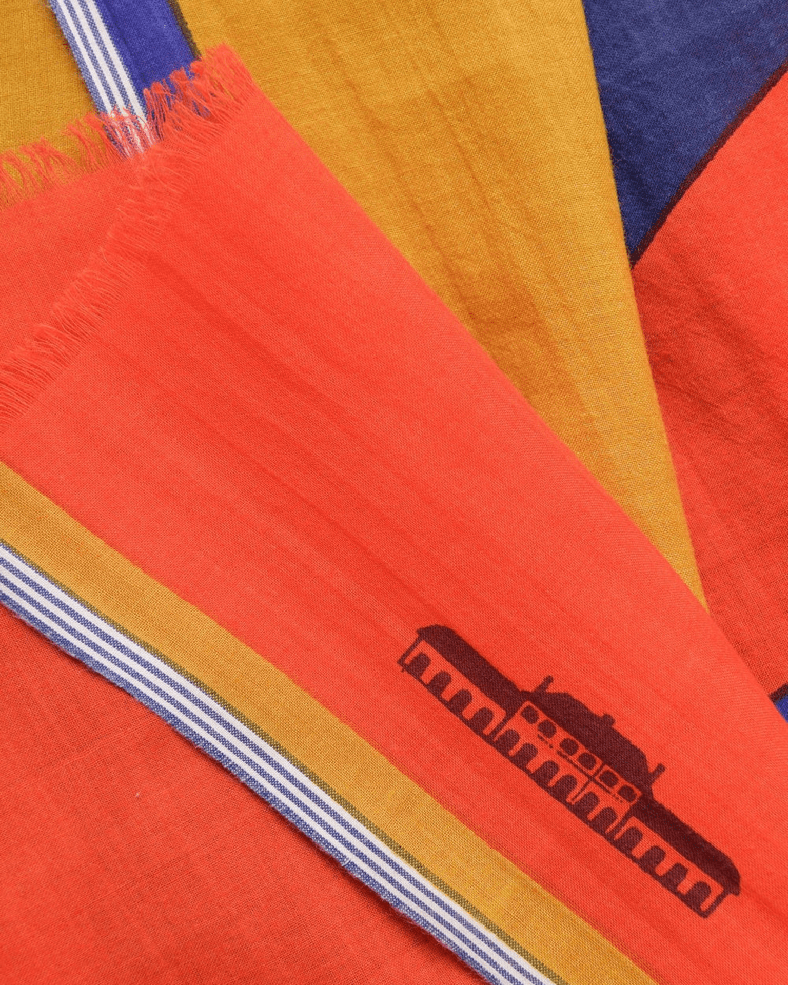 Bold Geo Scarf in Pansy Blue