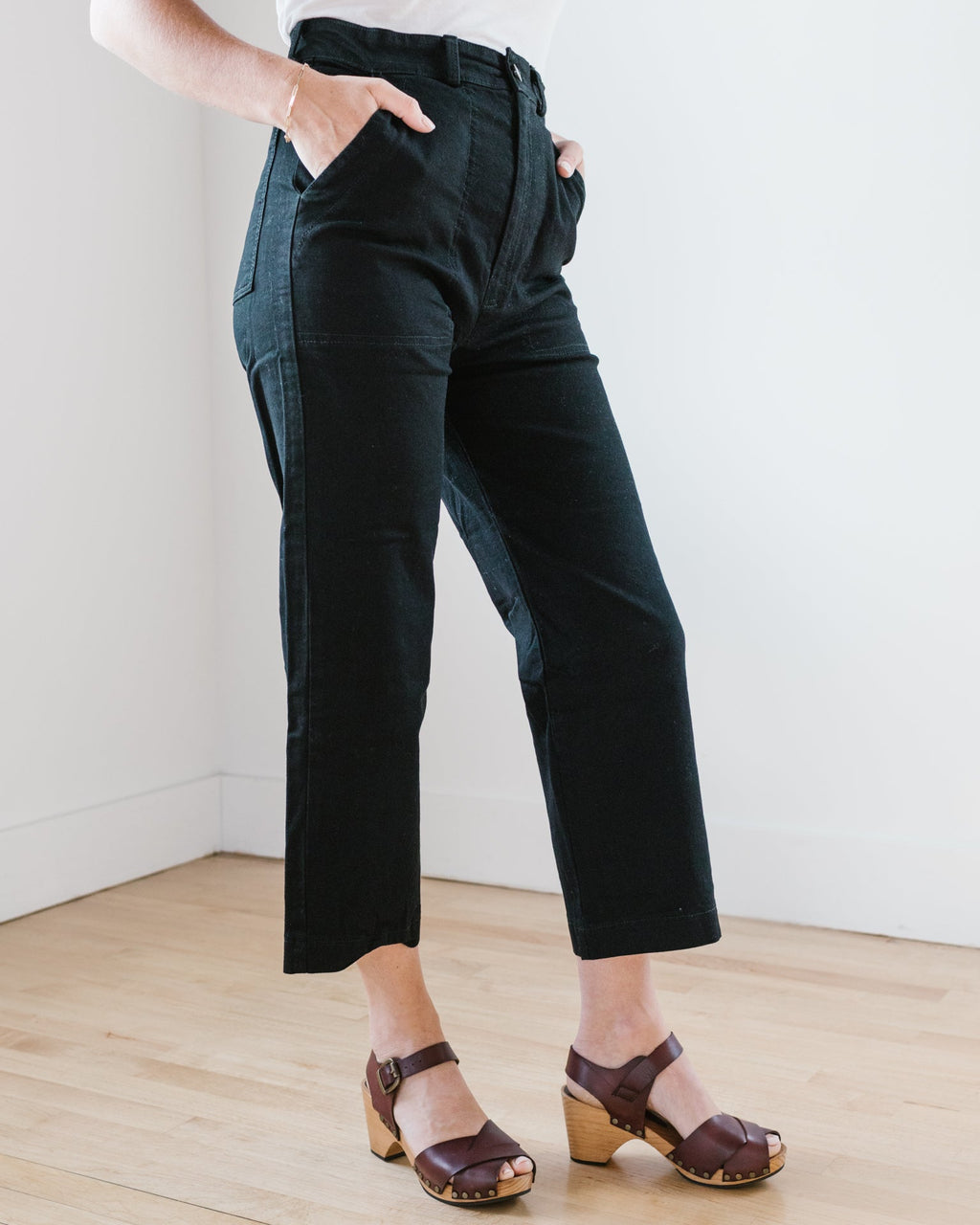 Denim Boiler Pant in Black