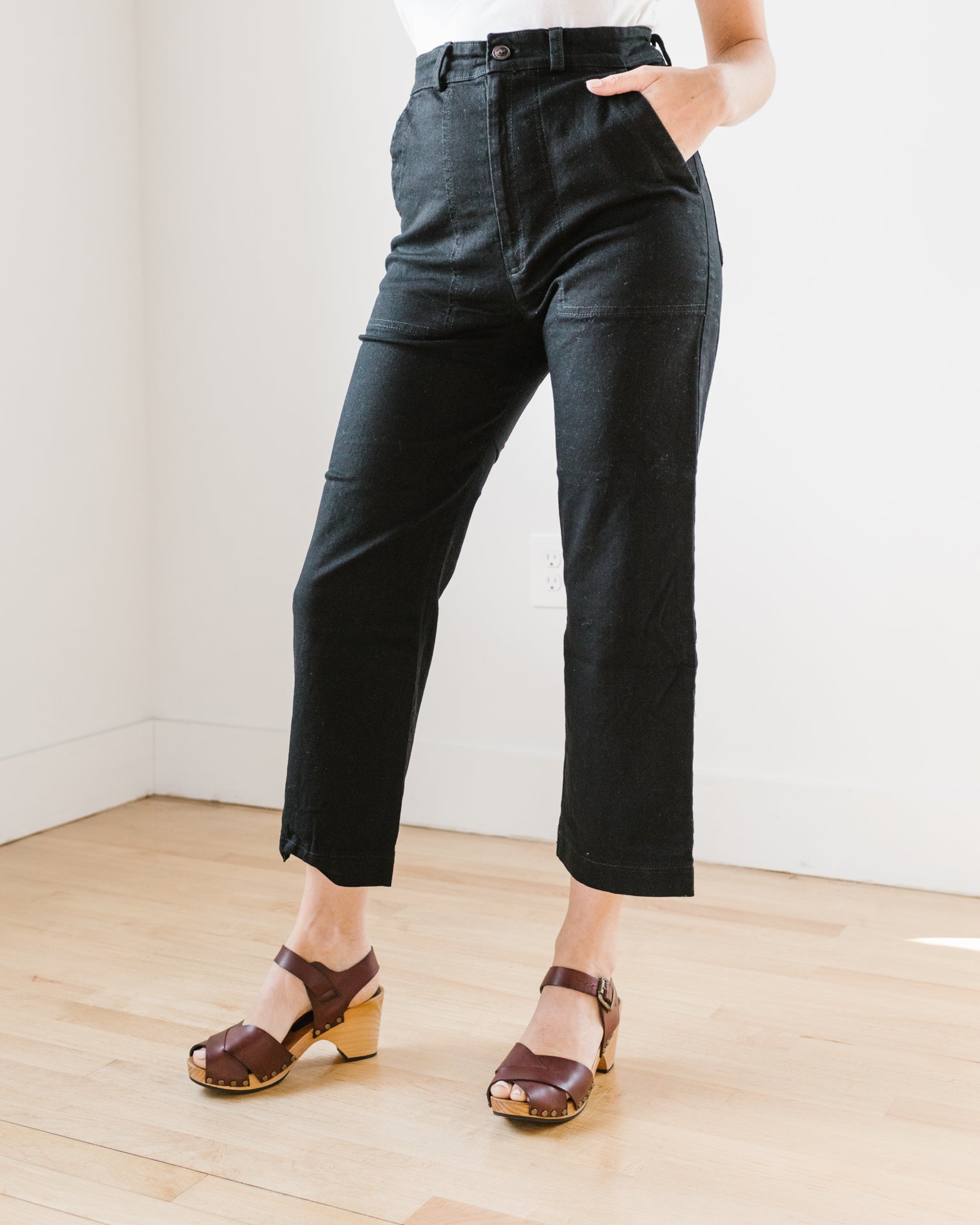 Denim Boiler Pant in Black