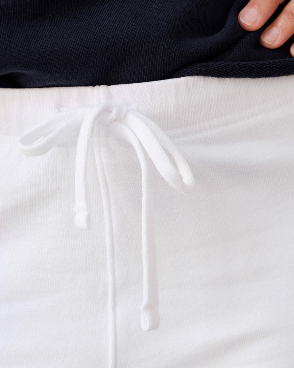 Catherine Cropped Wide Leg Sweatpant in White